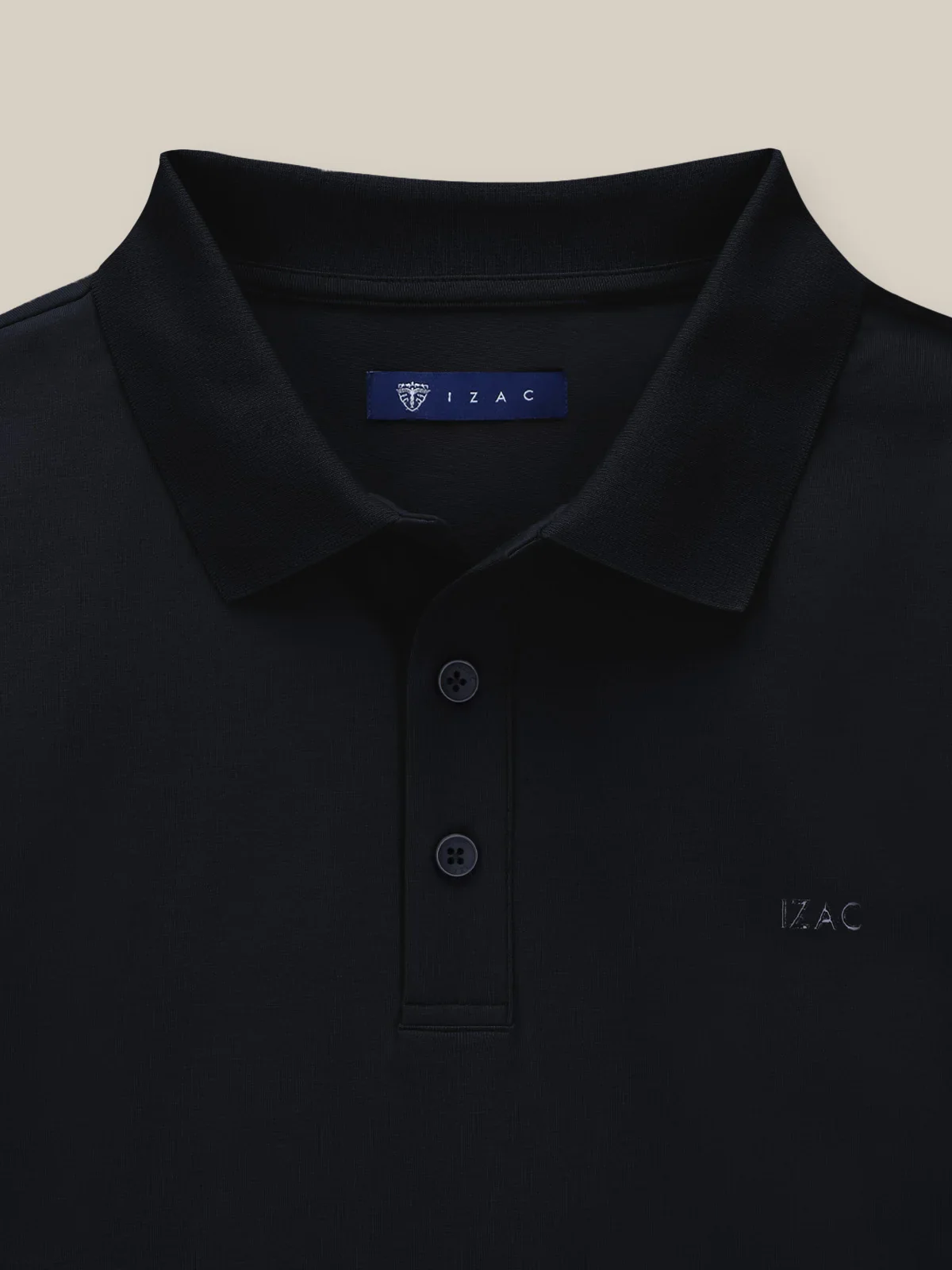 Polo boutonné noir - Image 2