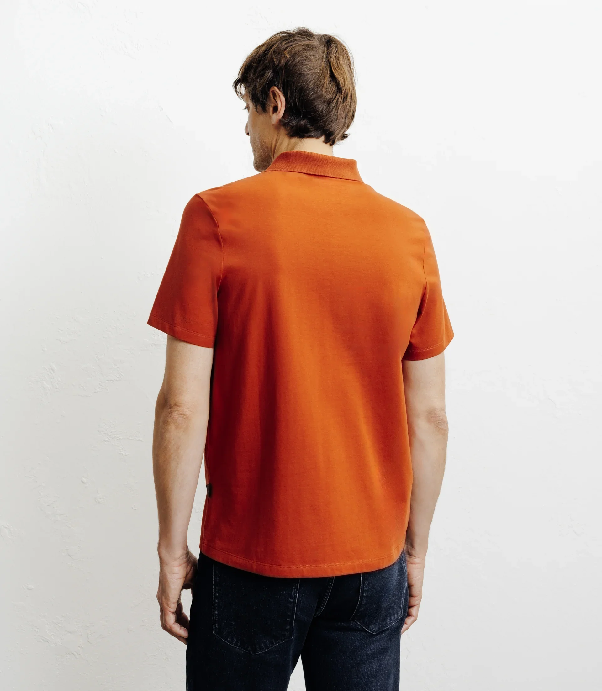 Polo boutonné rouge clair - Image 4