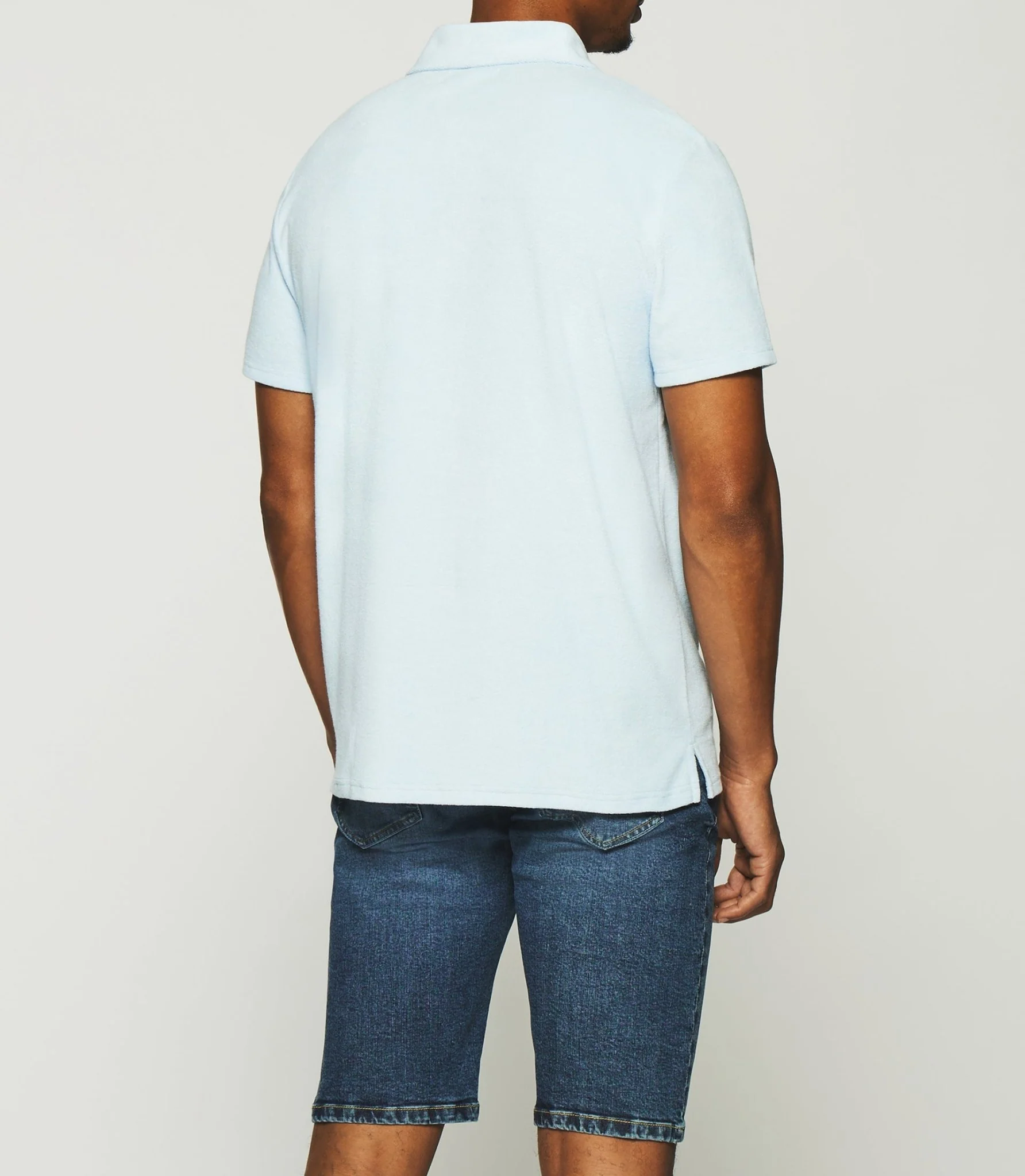 Polo en maille éponge avec poche bleu ciel GAI - Image 3