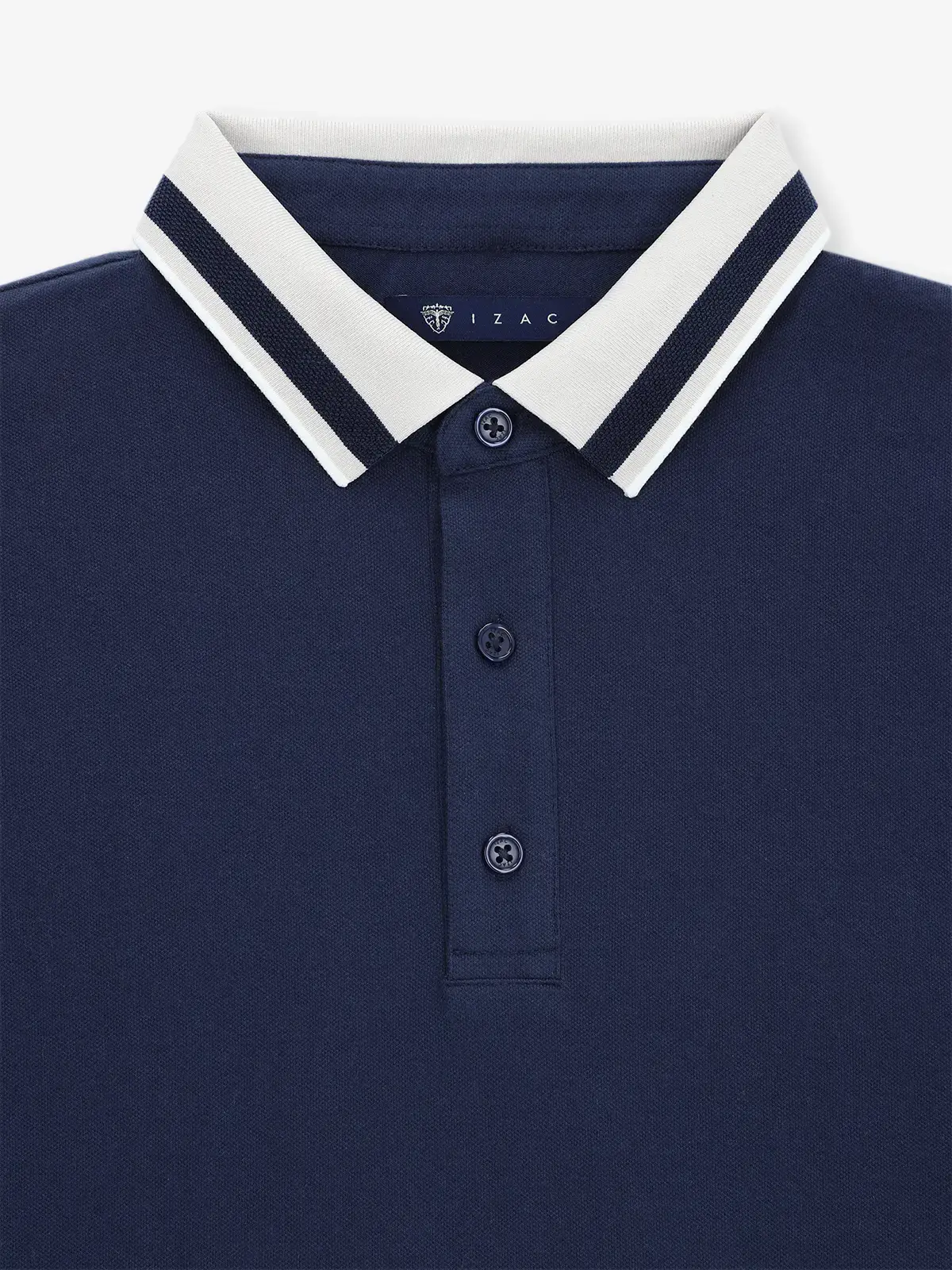 Polo col boutonné marine - Image 2