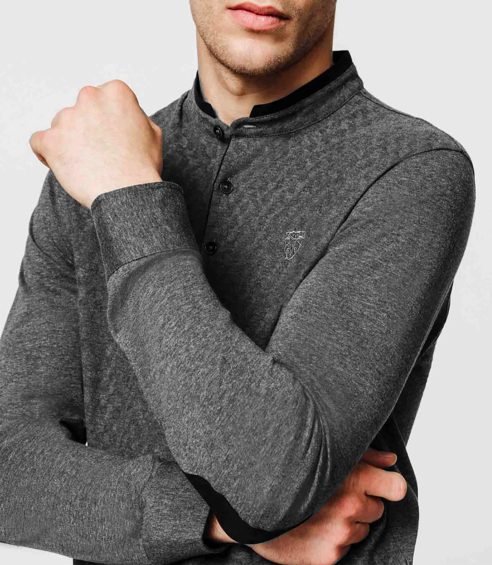 Polo col mao anthracite - Image 2