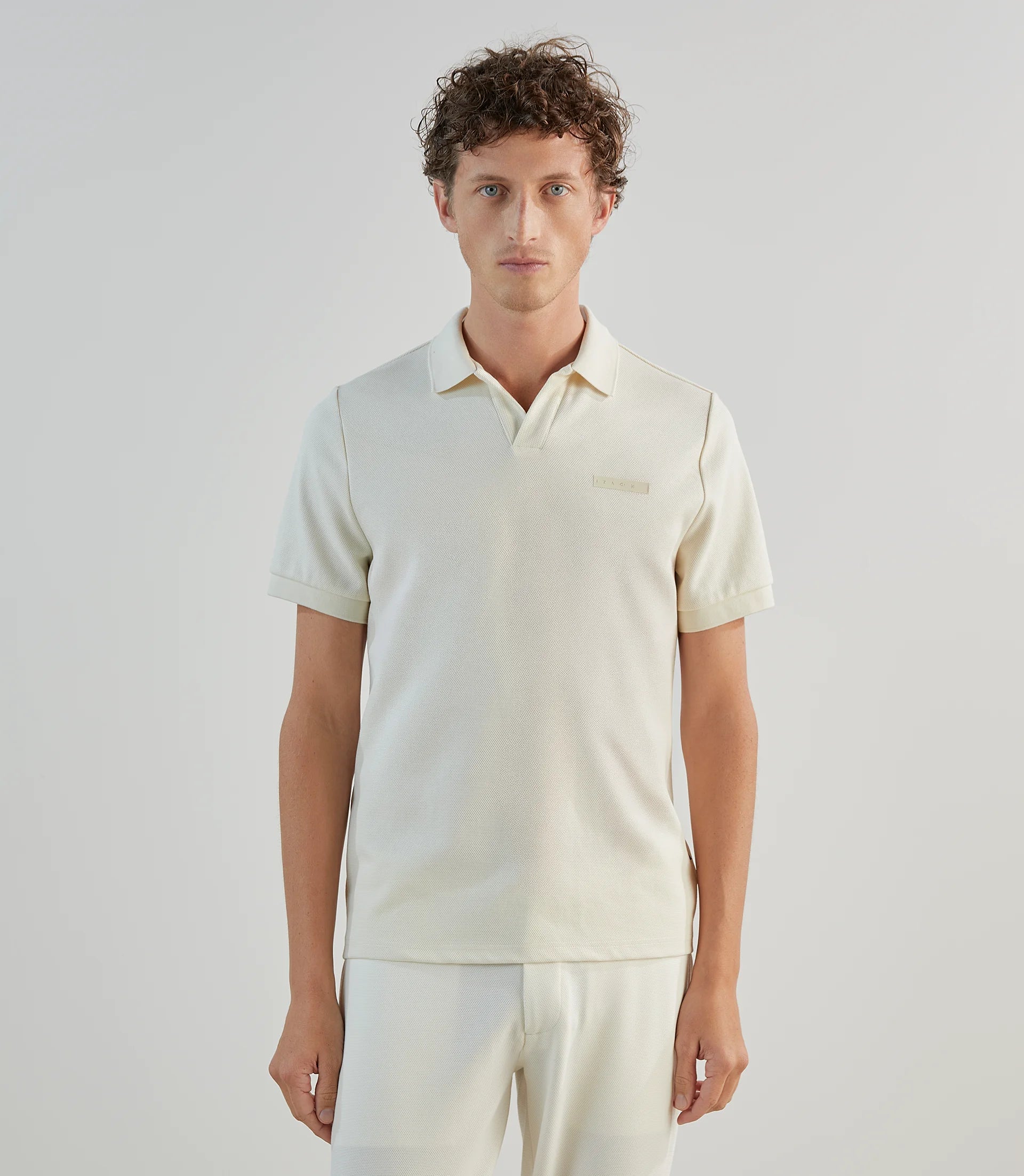 Polo col ouvert écru