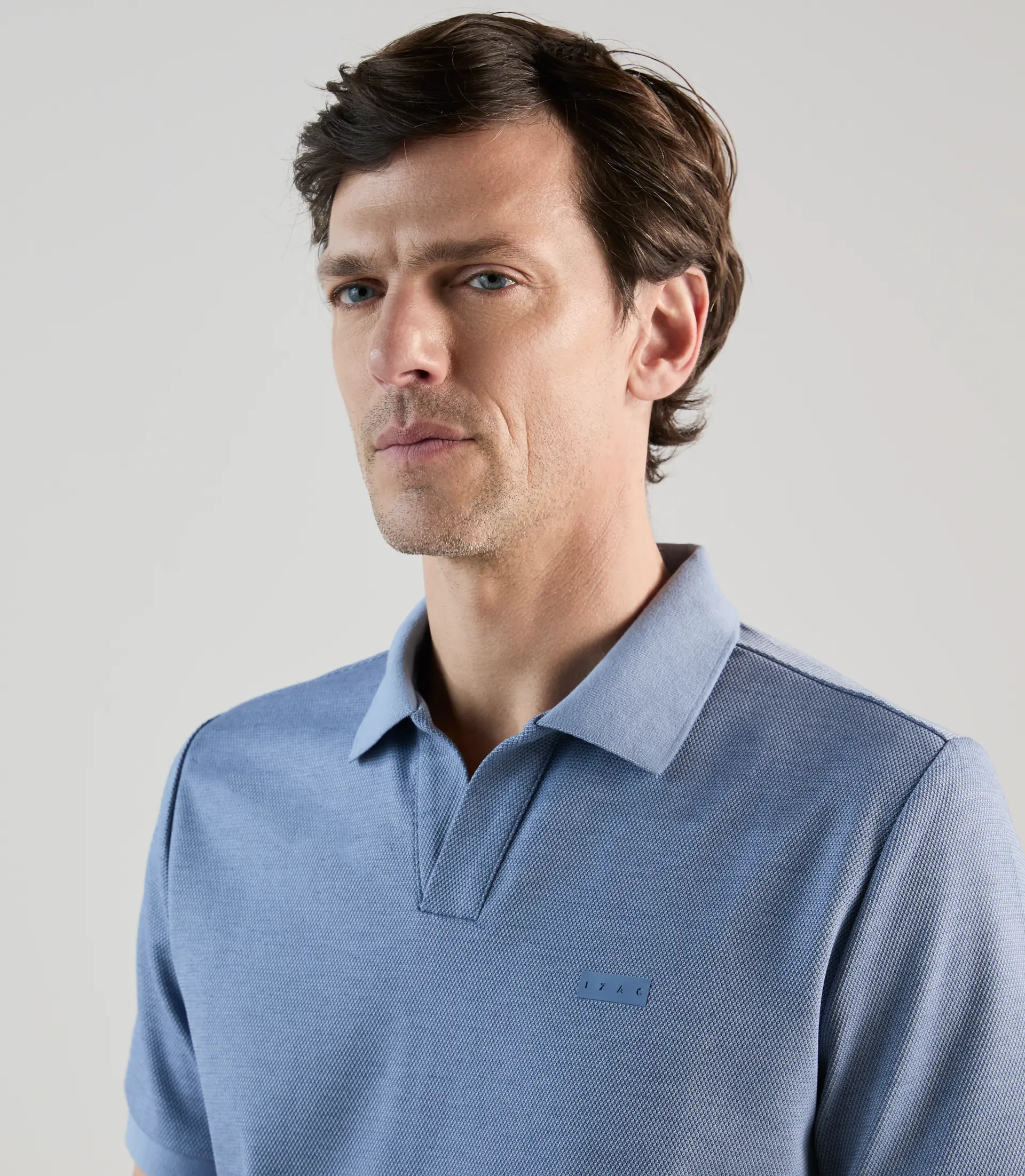 Polo col ouvert indigo - Image 2