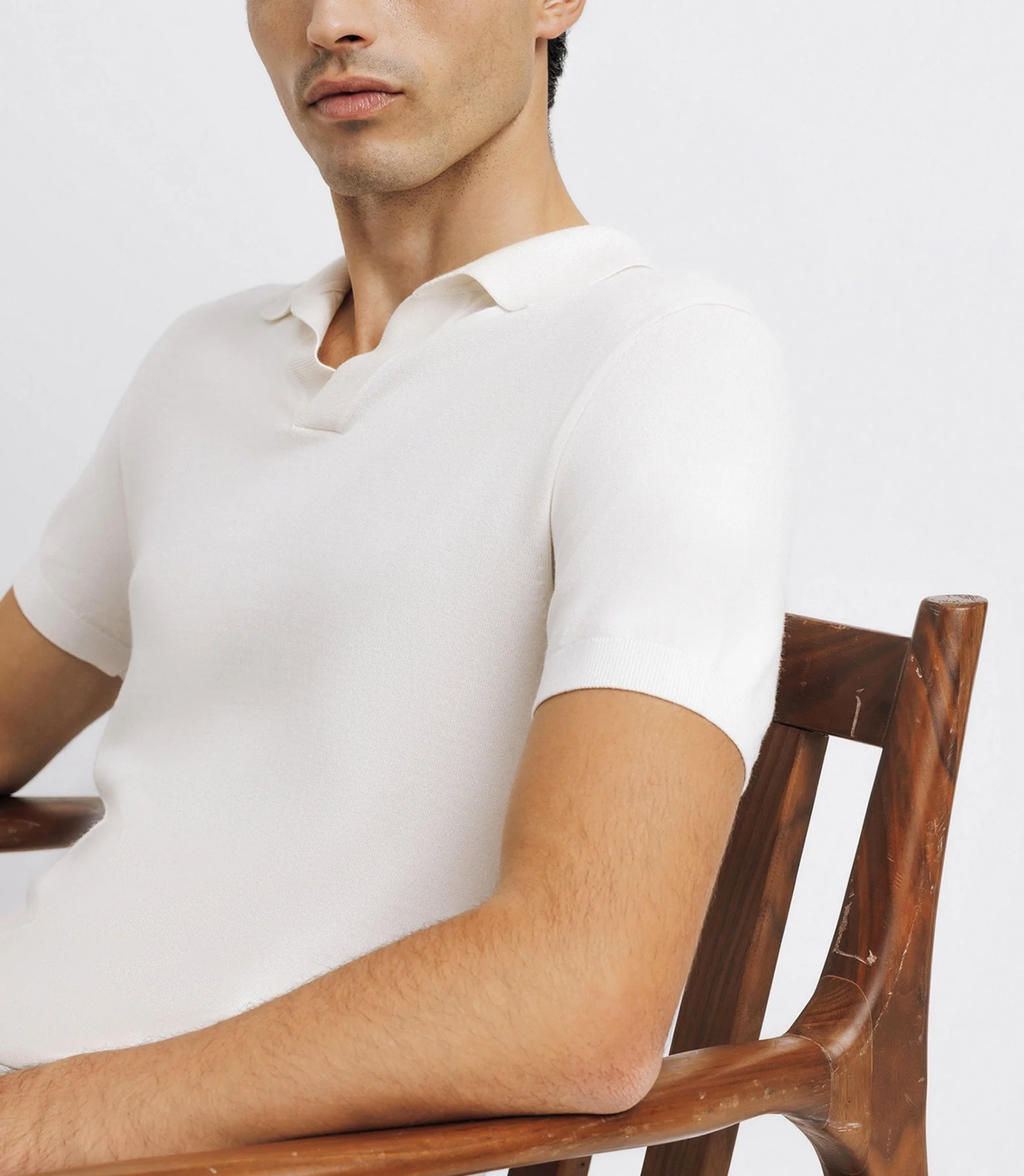 Polo en maille écru - Image 4