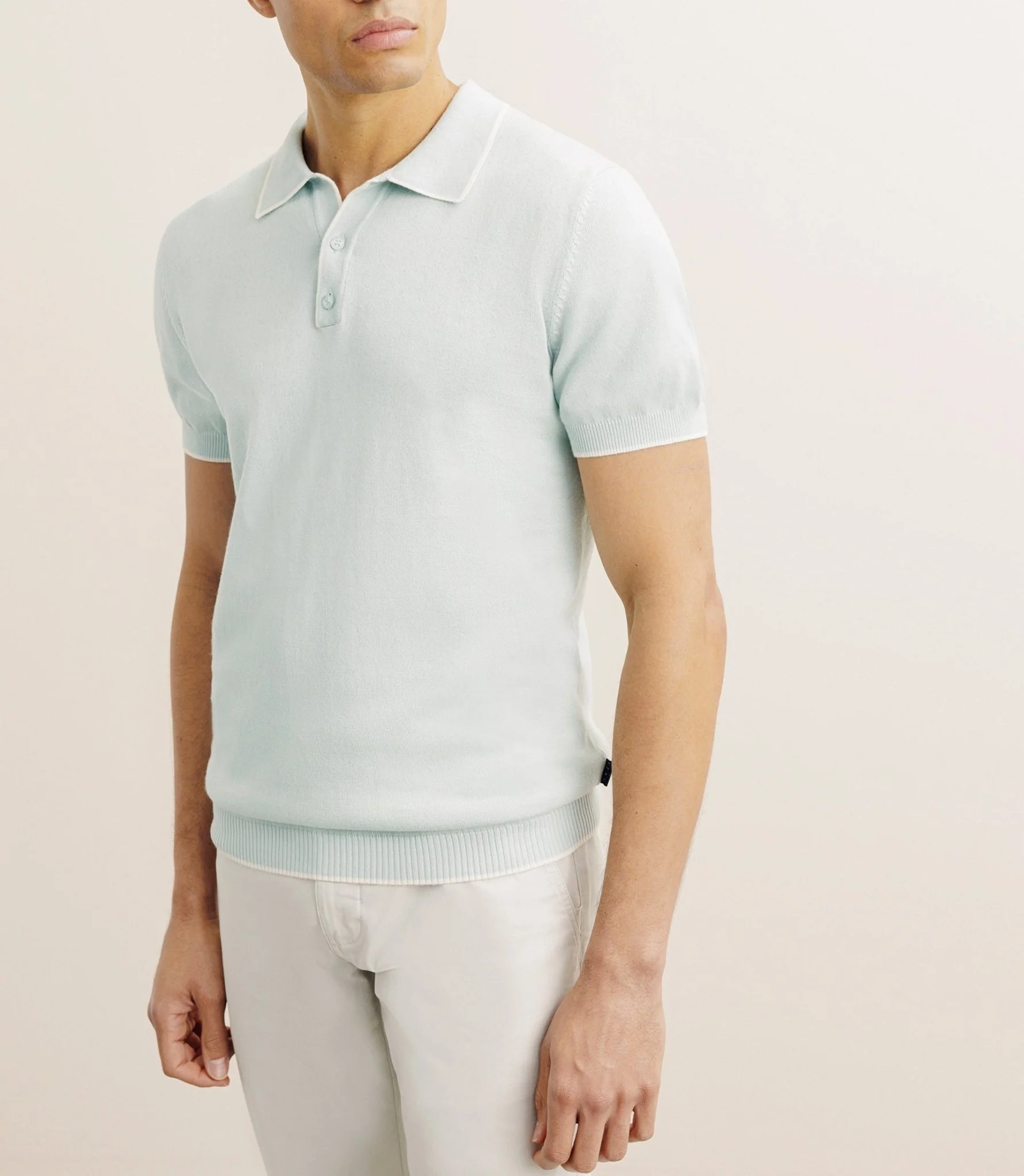 Polo col ouvert vert