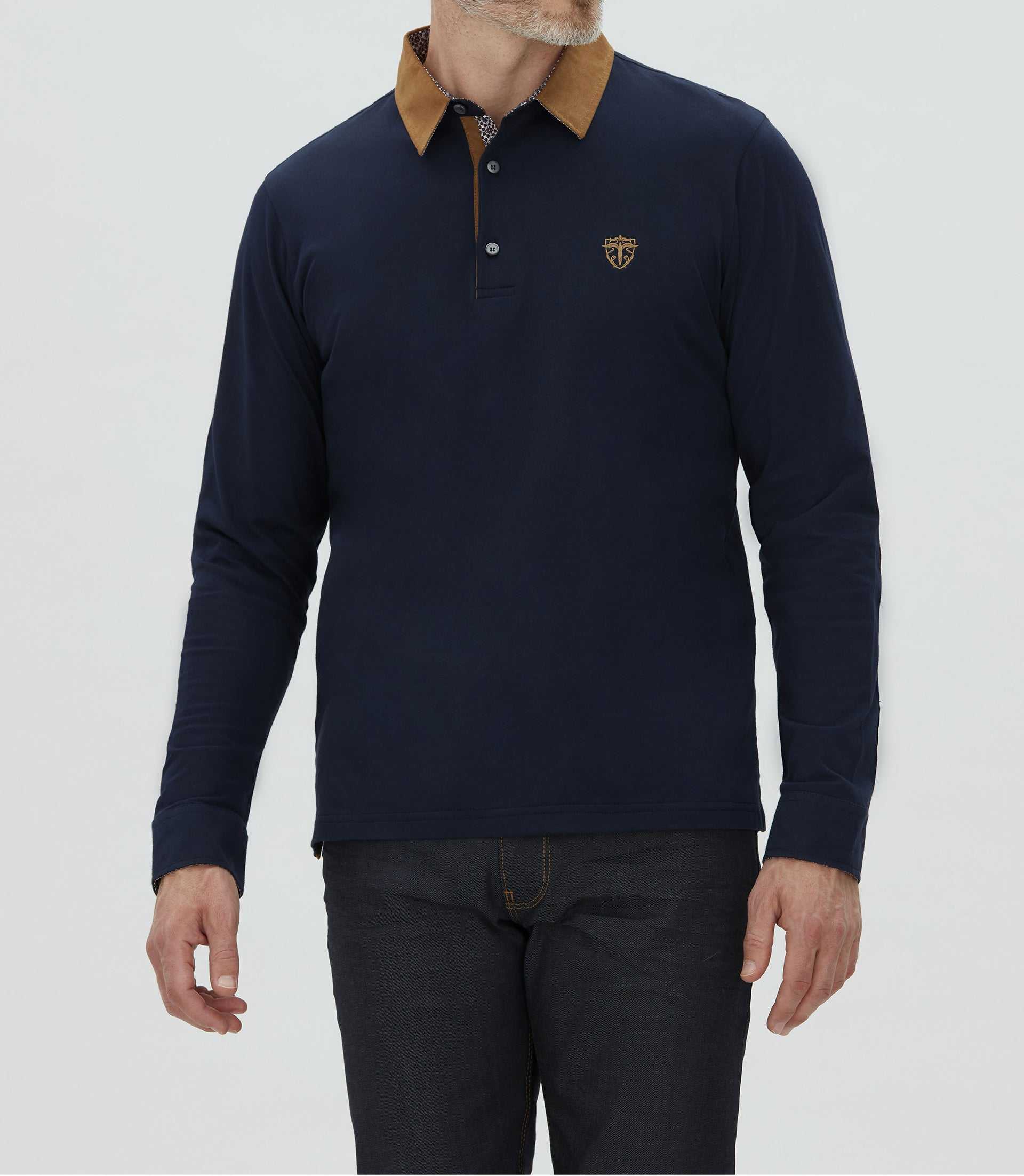 Polo jersey chemise marine "Carl" - Image 2