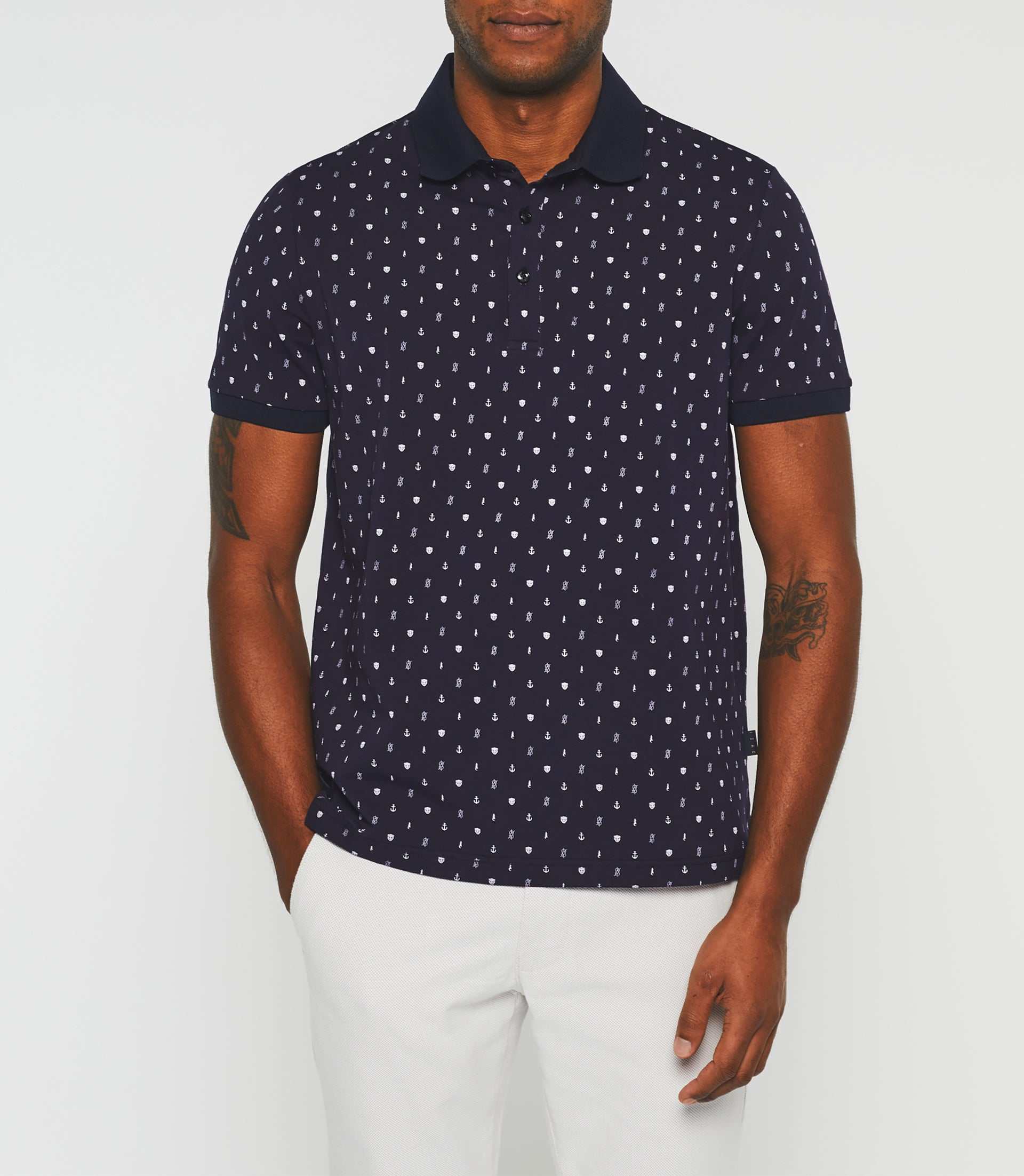 Polo manches courtes marine "Gloire" - Image 3