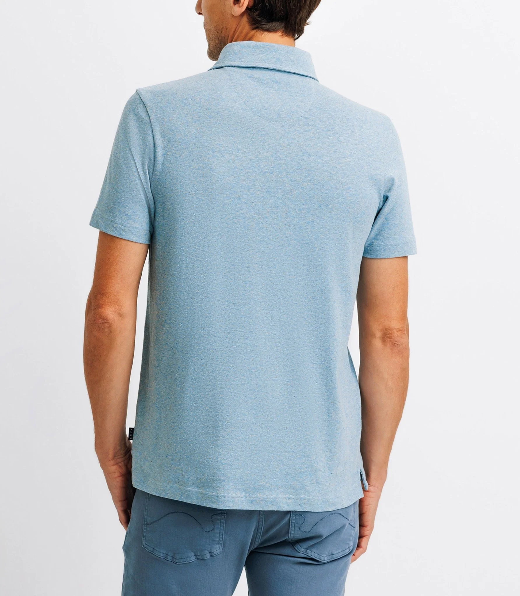 Polo avec col boutonné indigo - Image 5