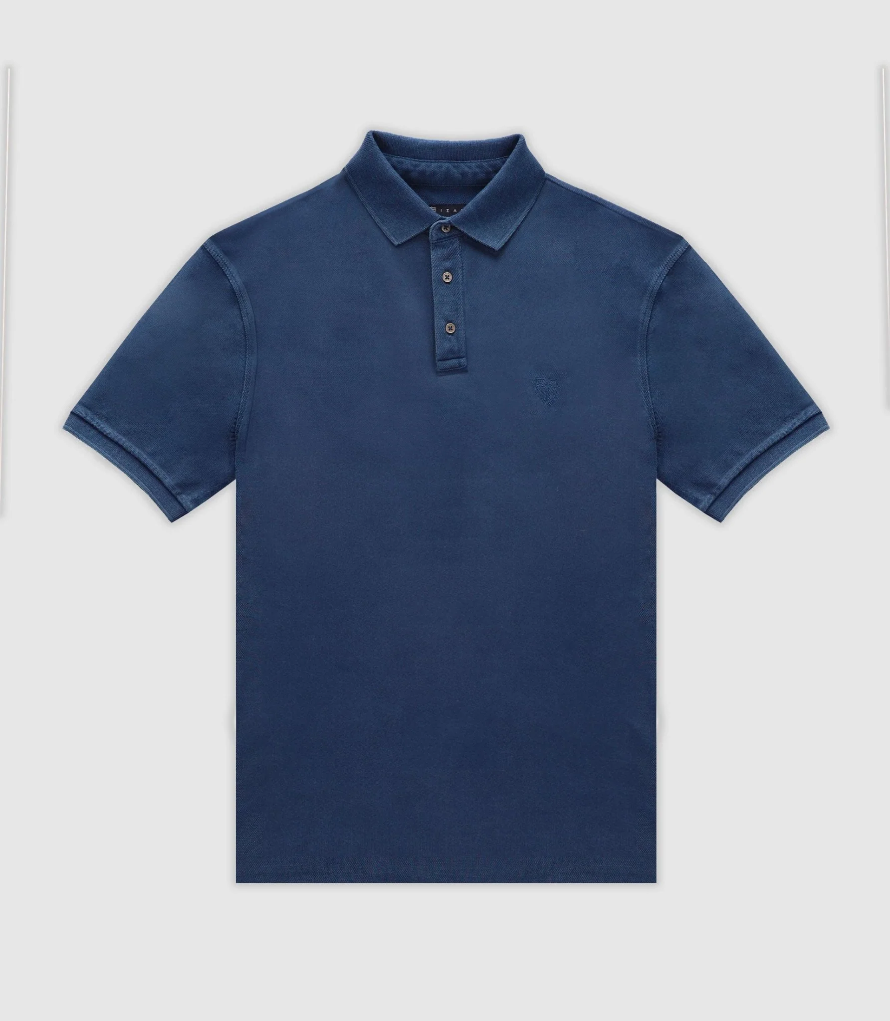 Polo avec broderie indigo