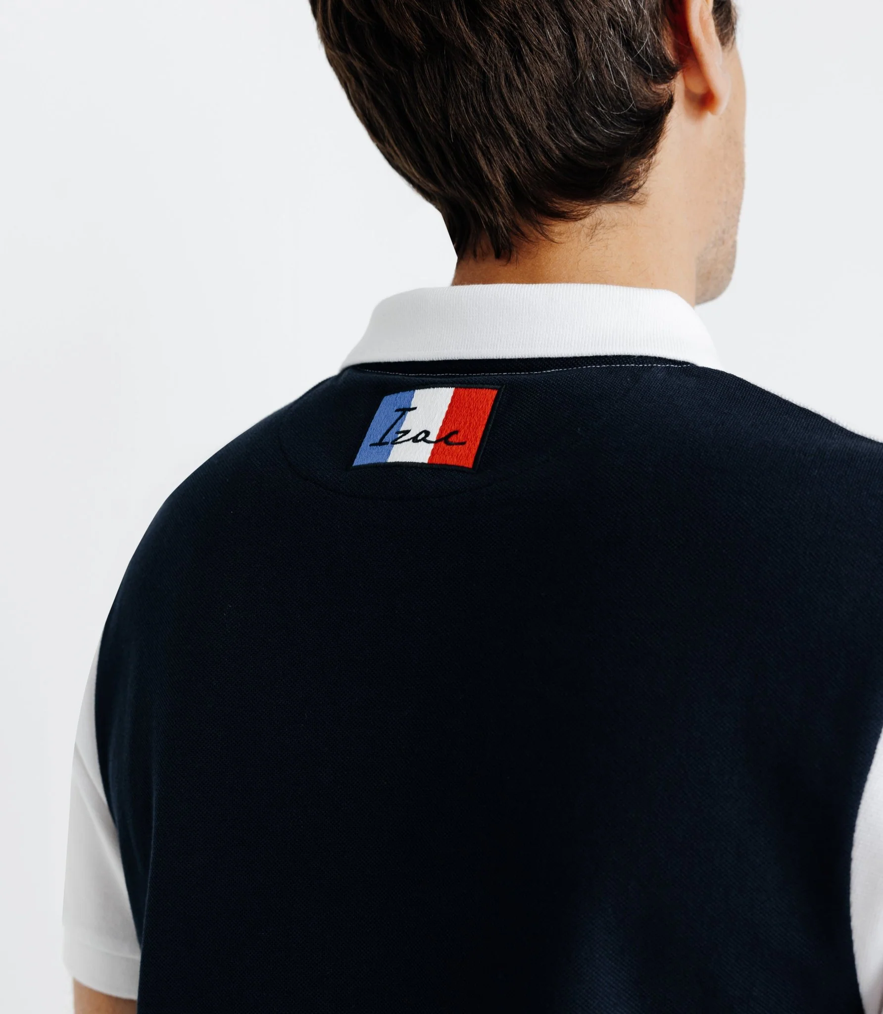 Polo avec rayures marine - Image 4