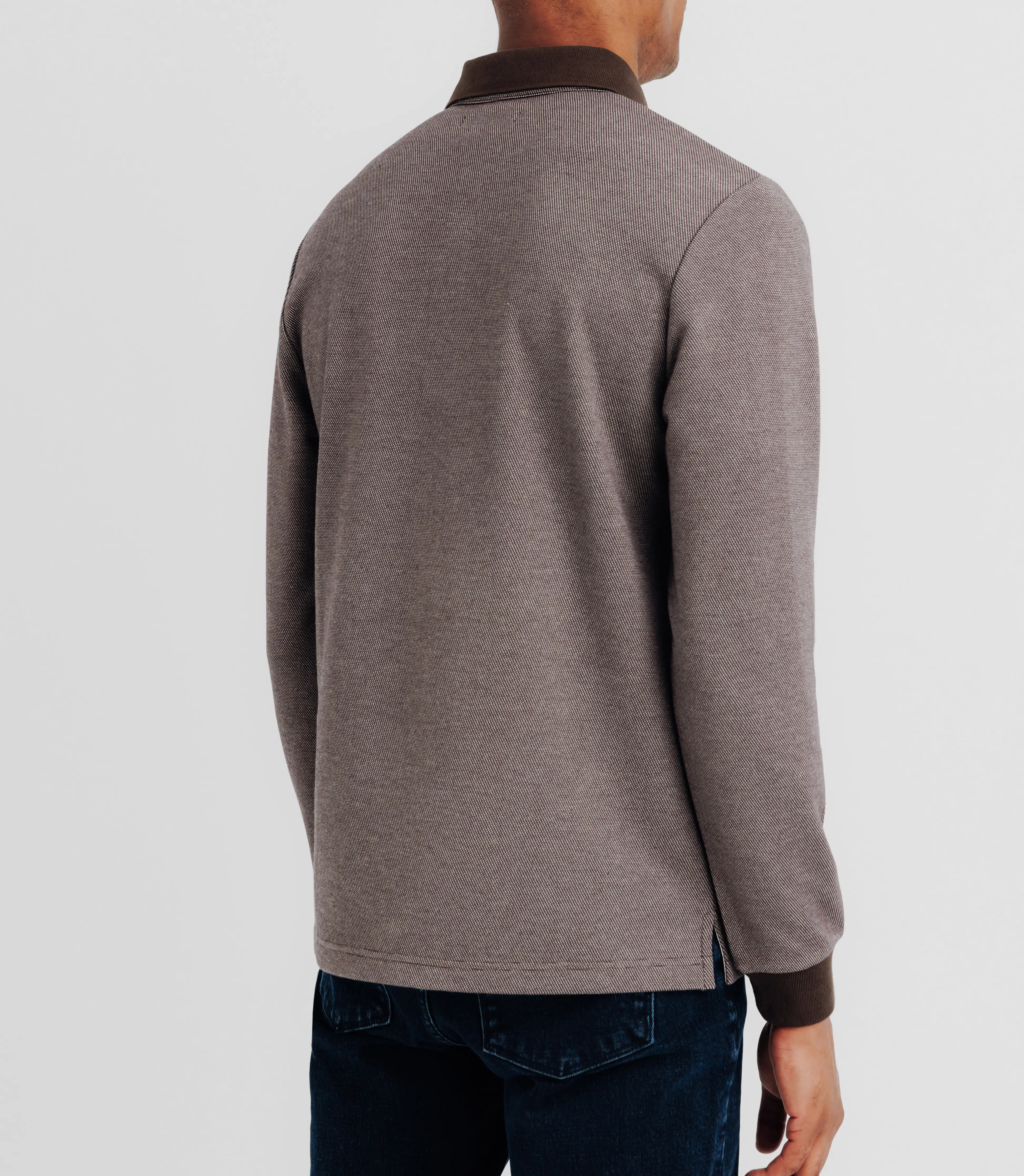 Polo en maille marron - Image 4