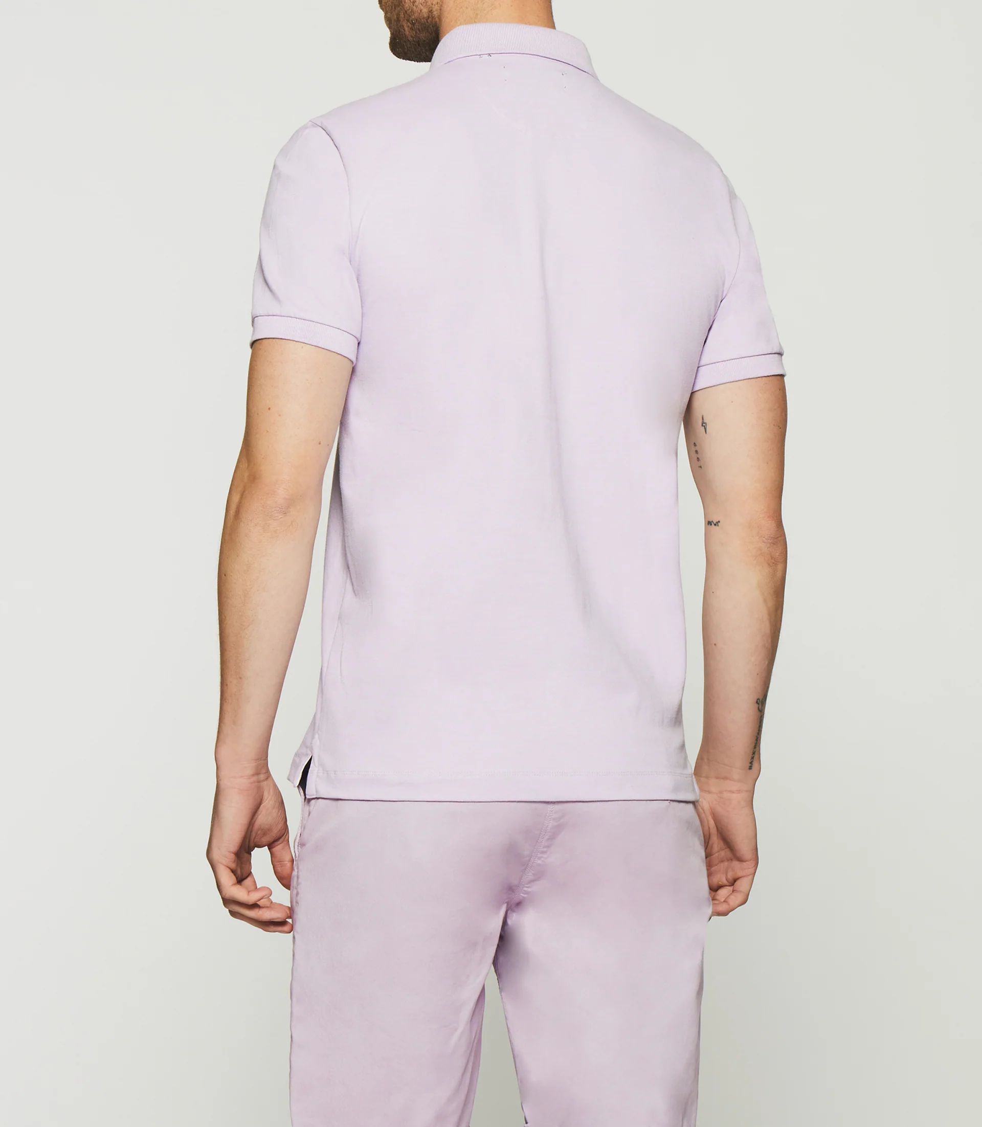 Polo uni violet parme GREGOR - Image 3