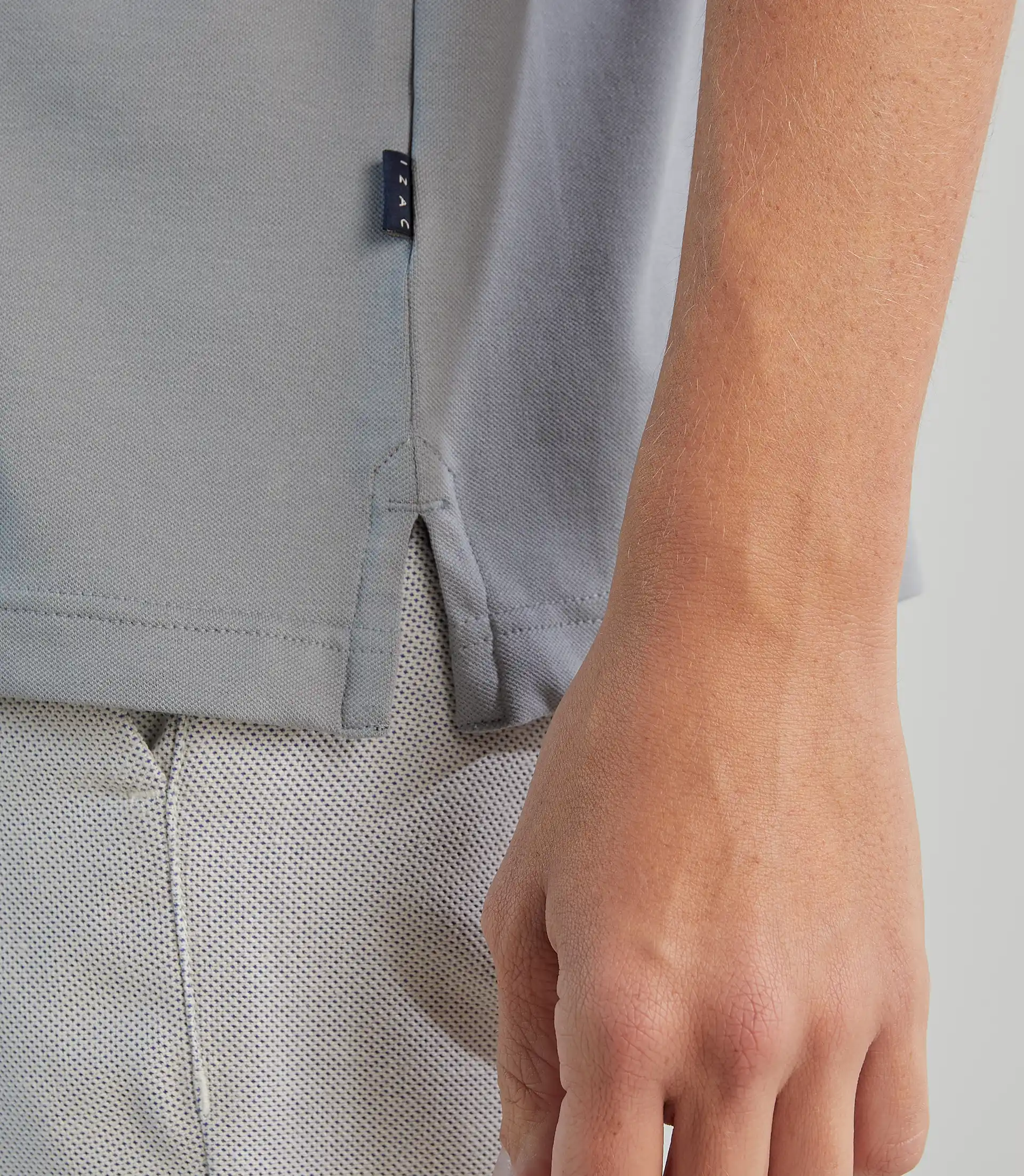 Polo piqué bleu gris clair - Image 4
