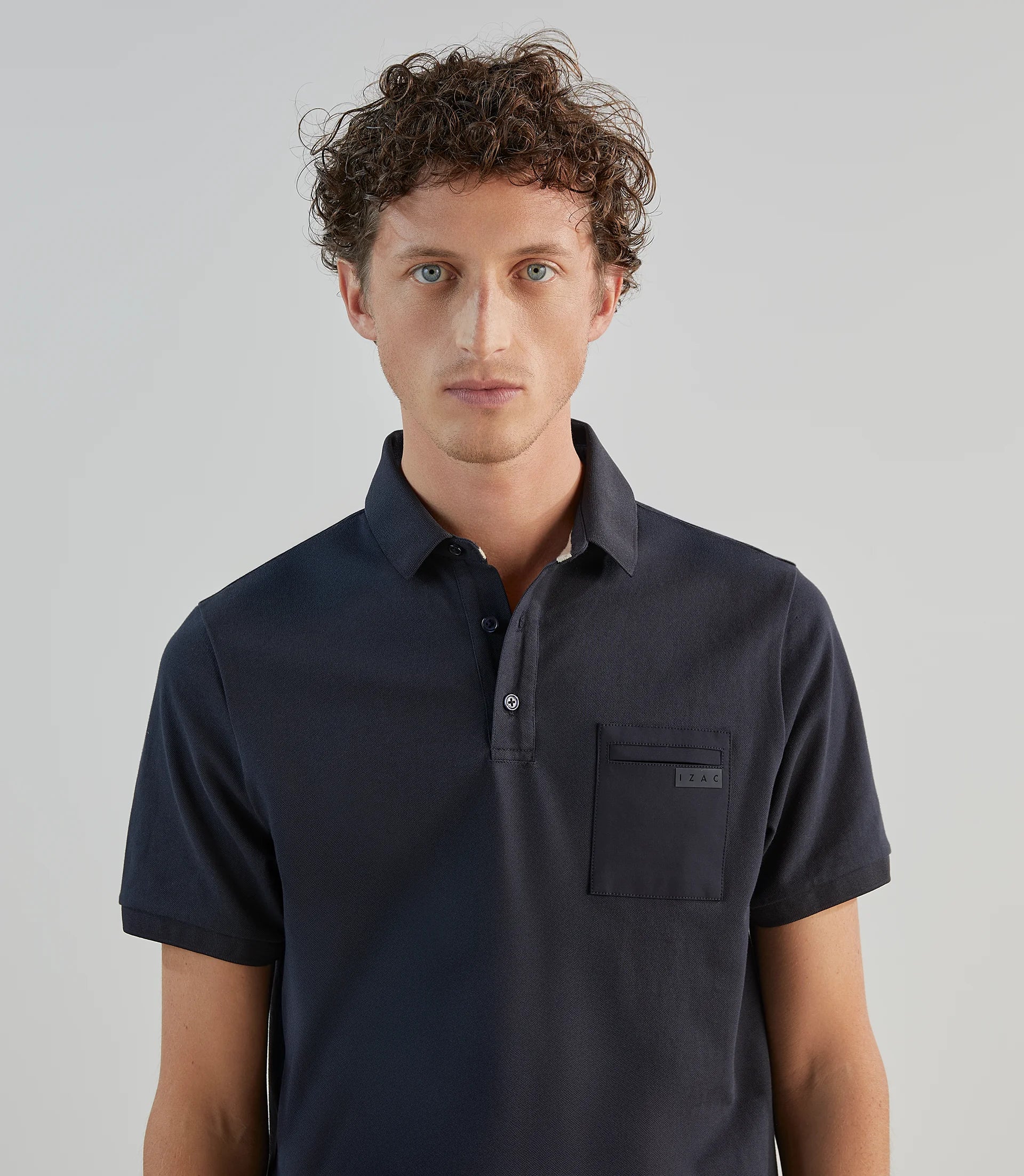 Polo col boutonné marine - Image 2