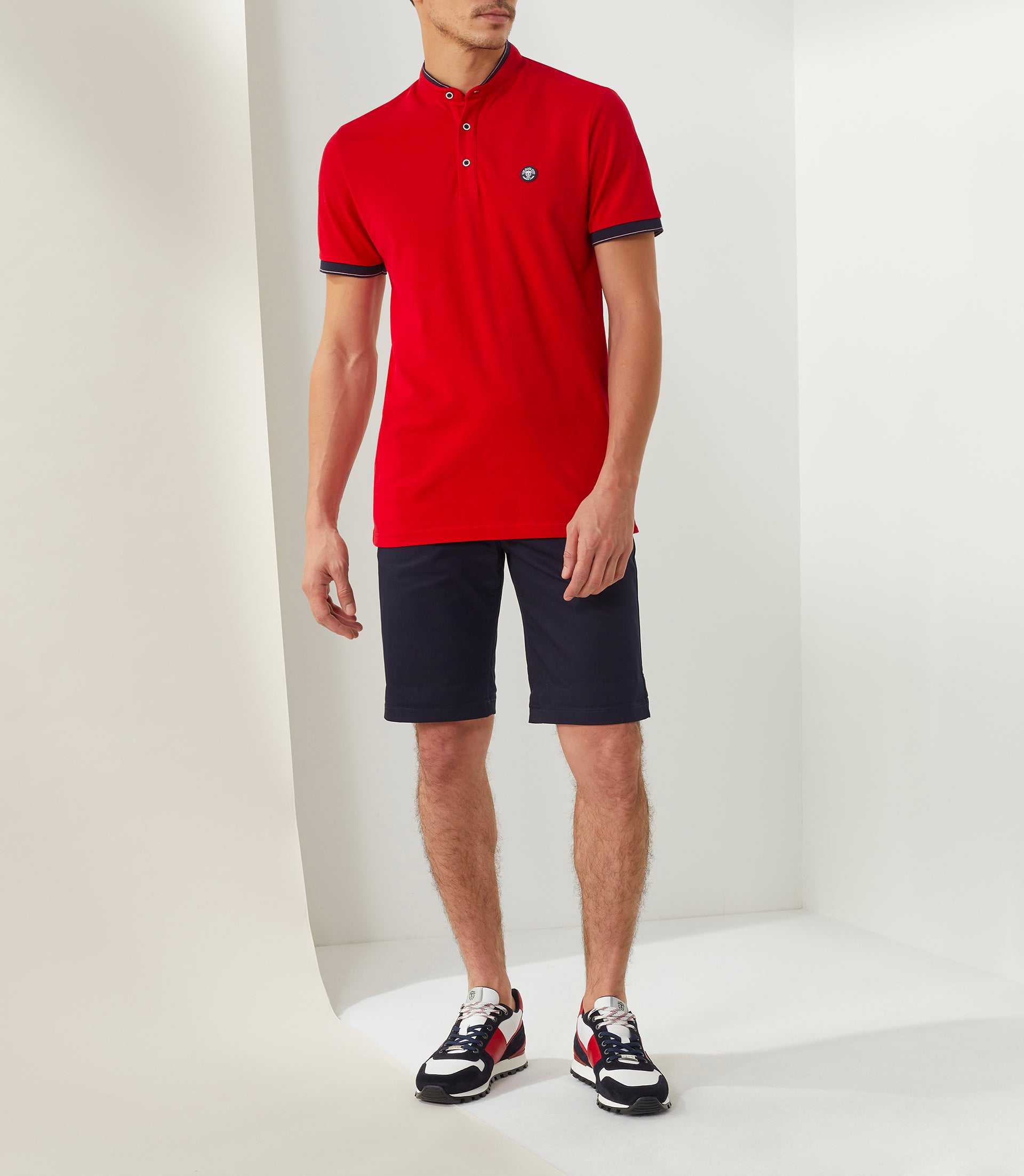 Polo rouge col mao "Rudolph" - Image 3