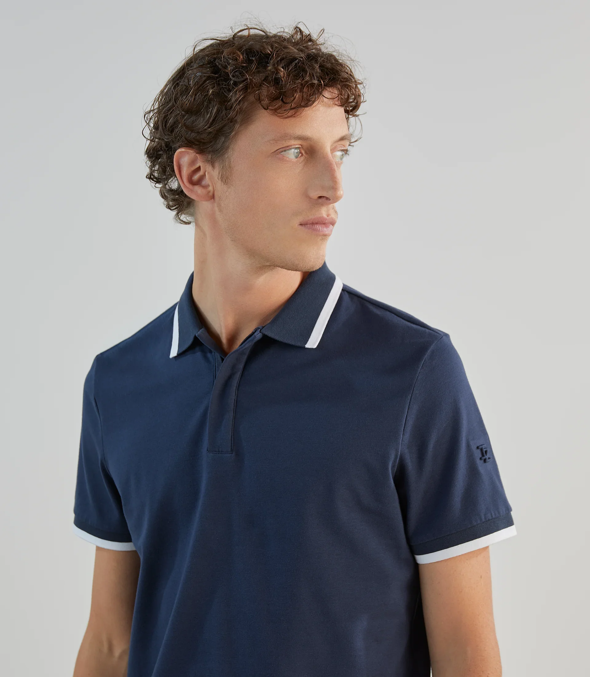 Polo zippé marine - Image 2