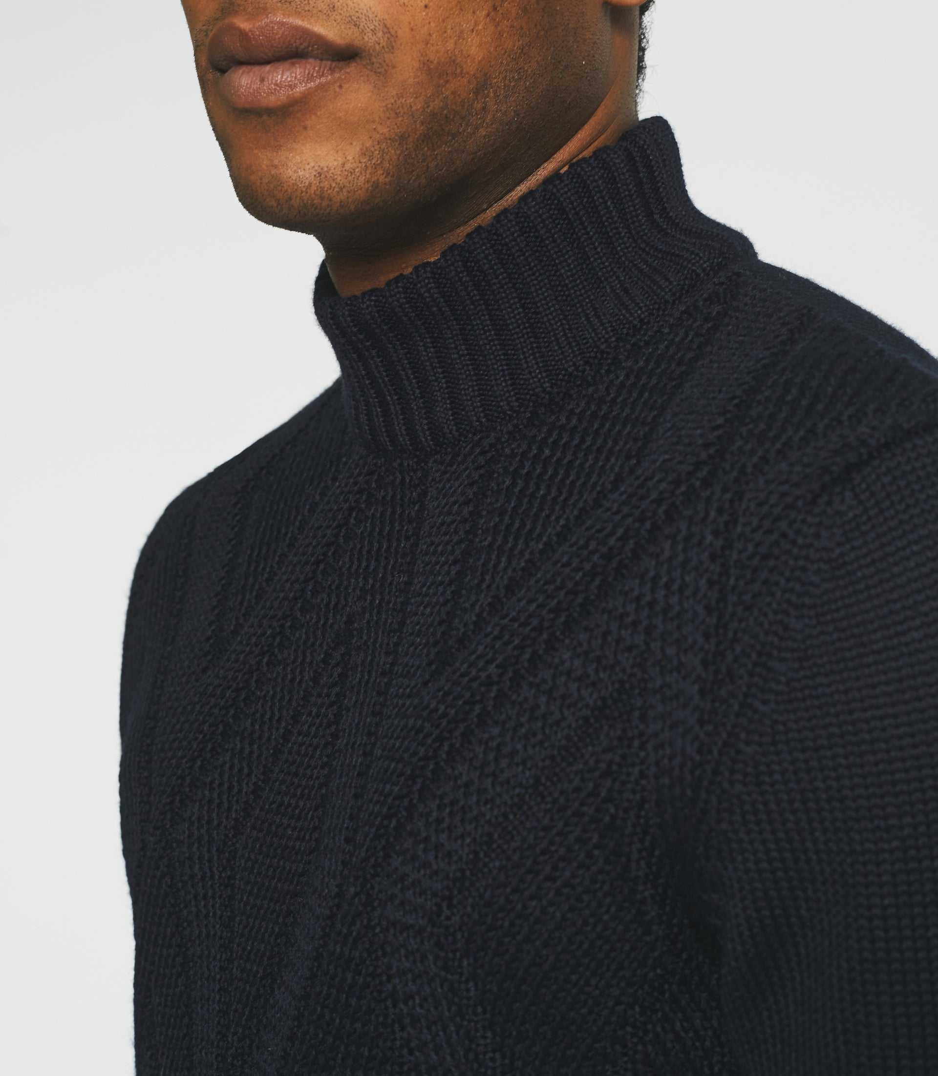 Pull col montant marine BELLINO - Image 3