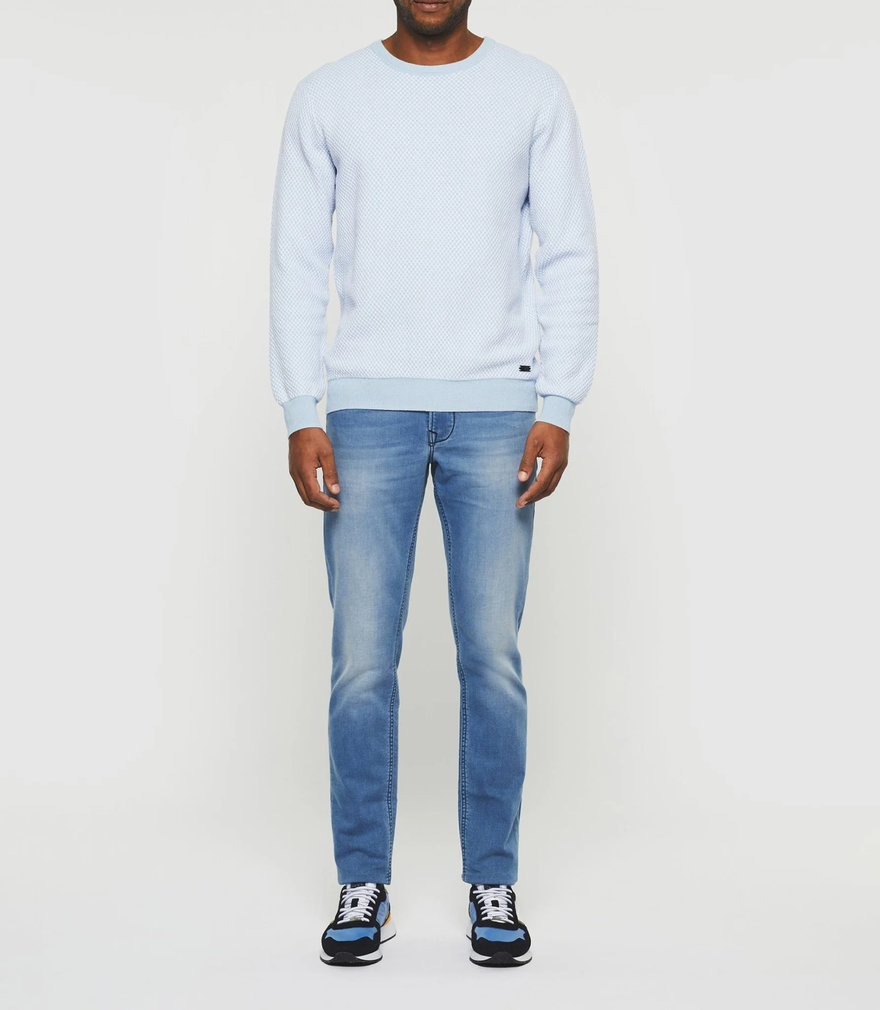 Pull col rond ciel "Damianrea"