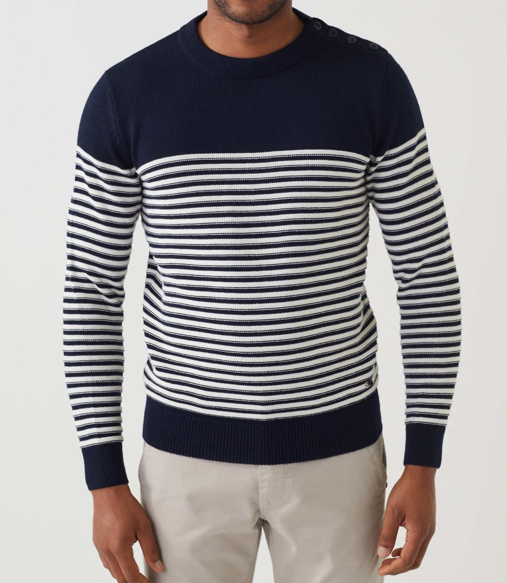 Pull col rond marine "Skanders" - Image 2