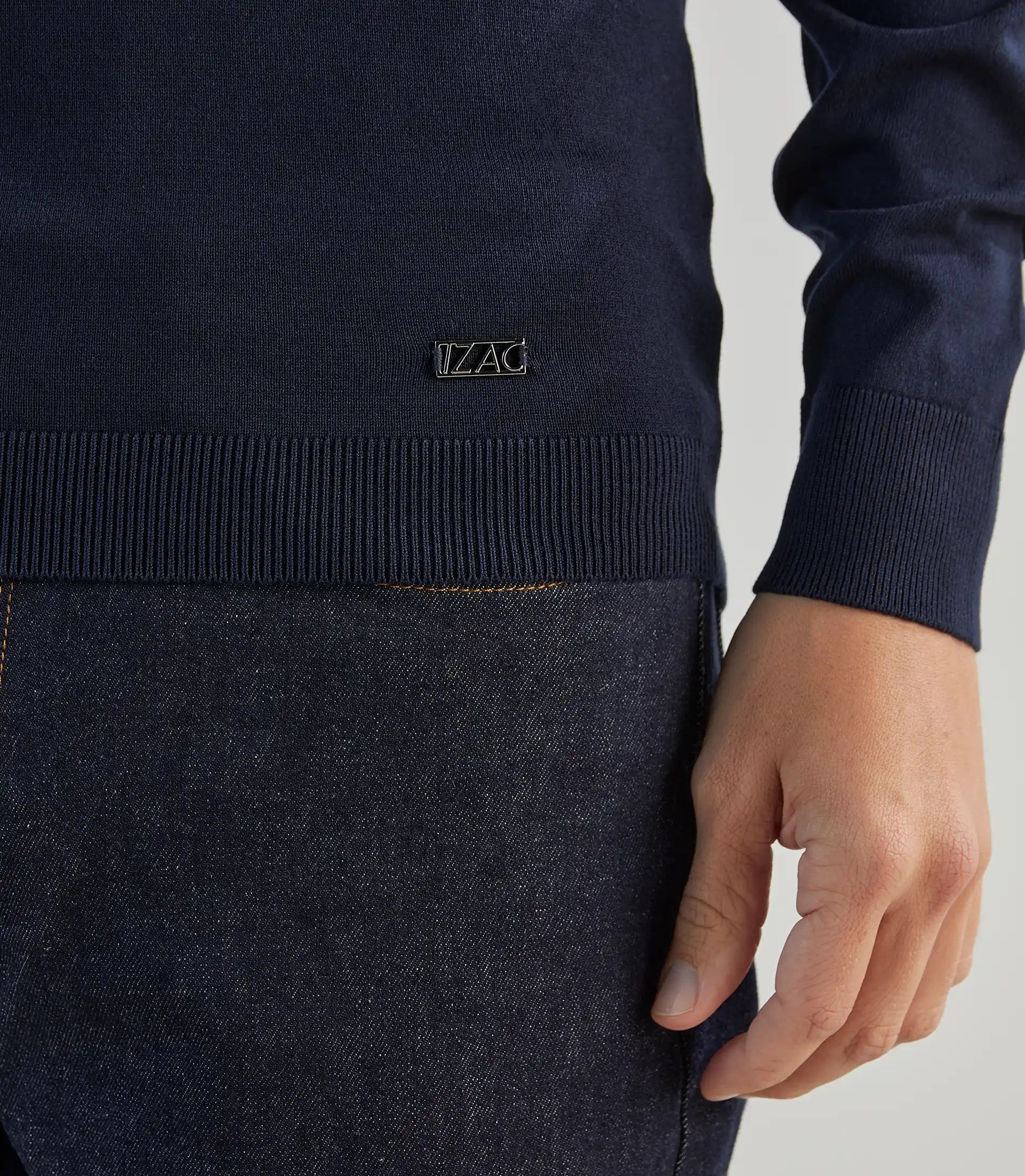 Pull demi-zip Ă col montant marine - Image 6