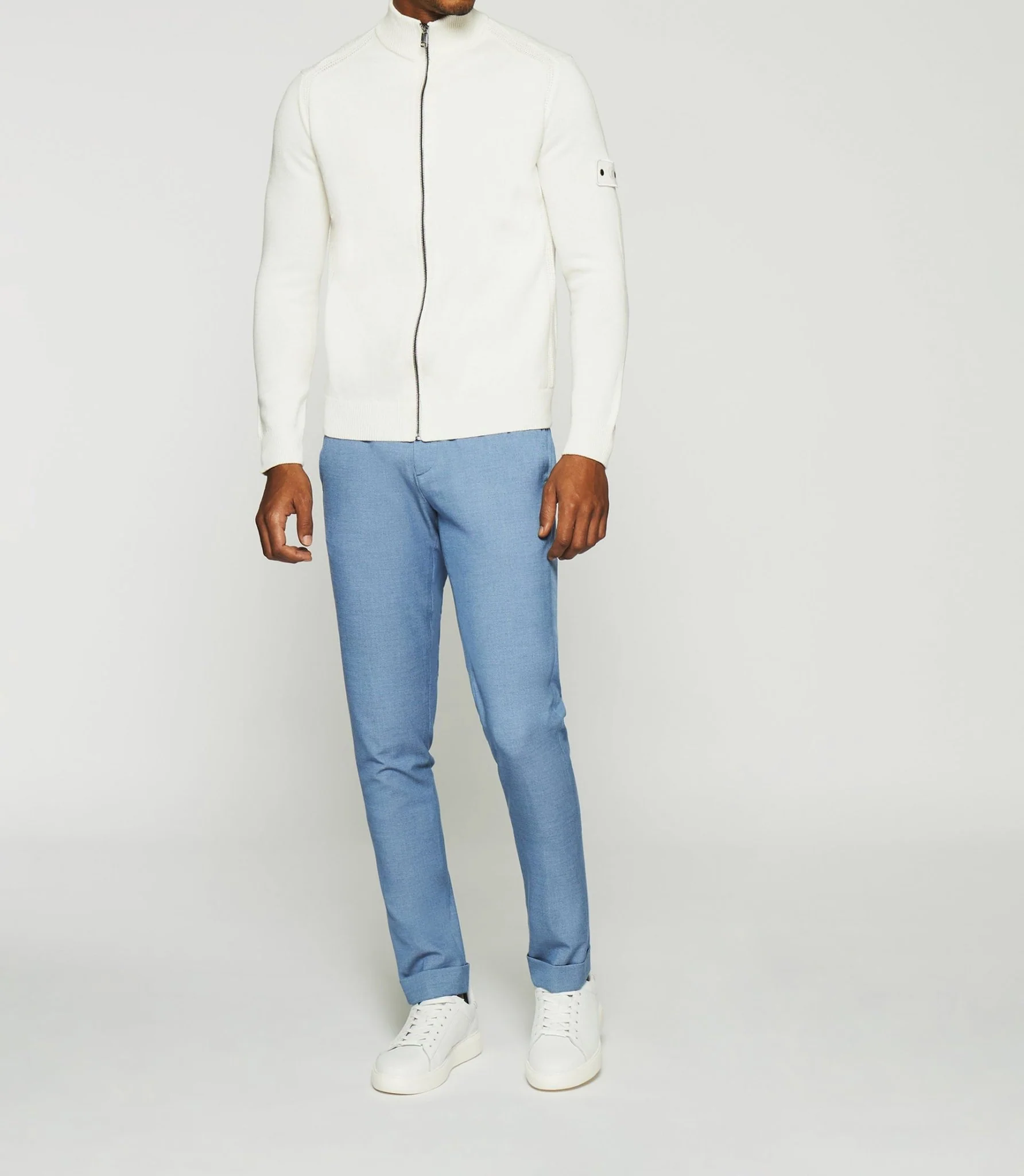 Gilet zippé col montant écru DAN - Image 2