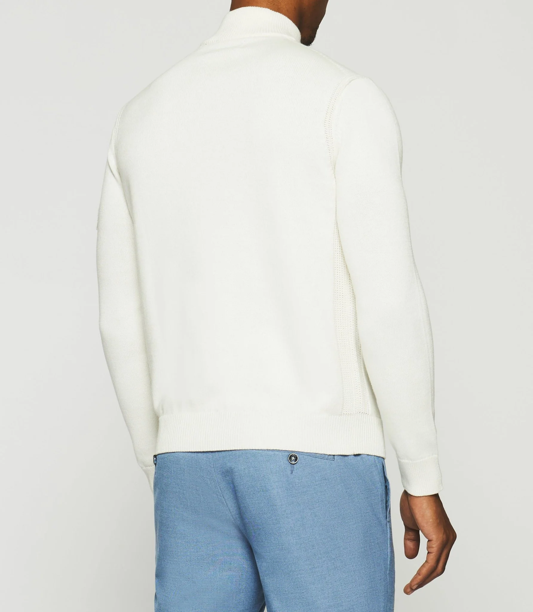 Gilet zippé col montant écru DAN - Image 3