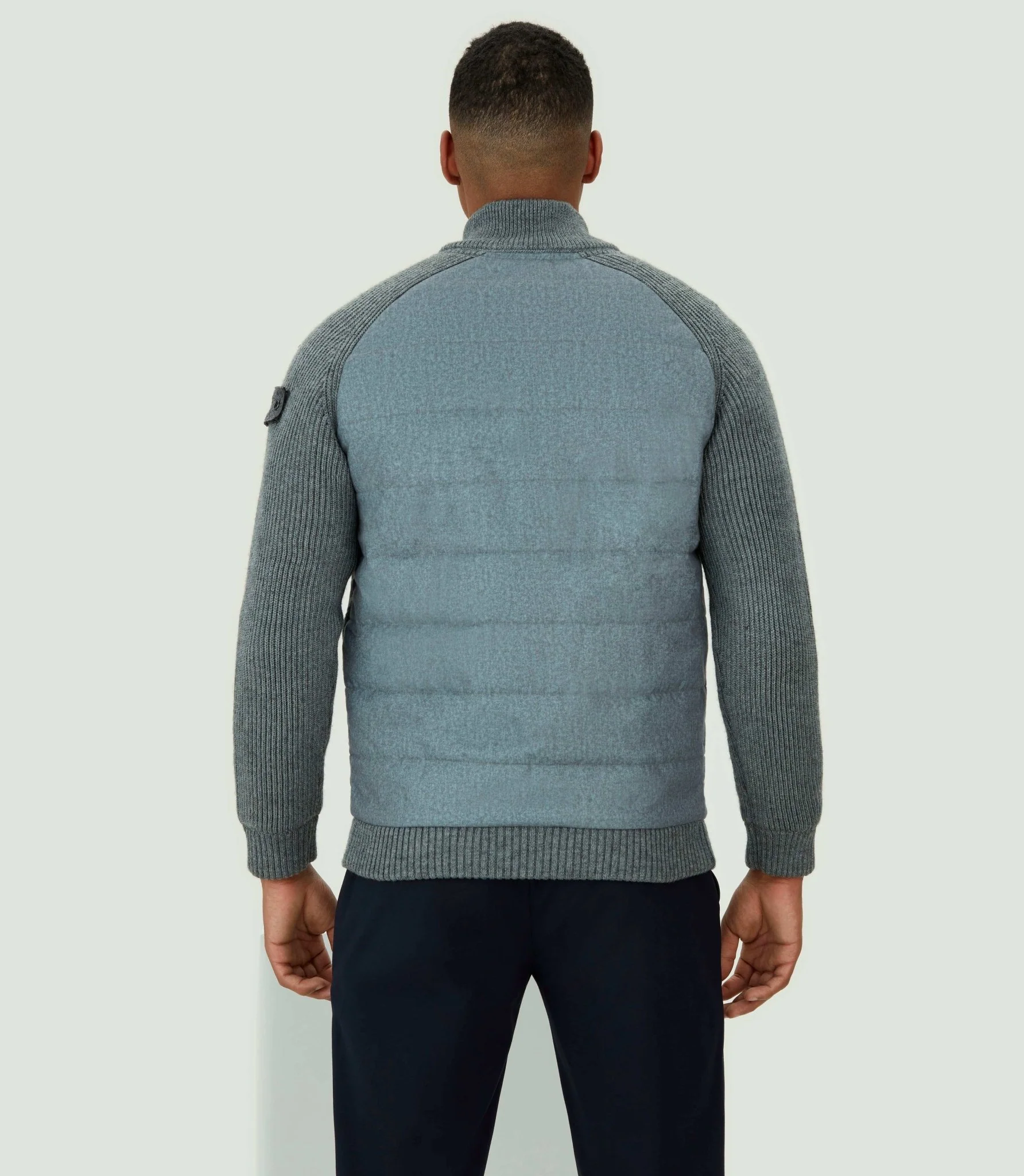 Sweat zippé col montant gris chiné "SWlestat" - Image 3