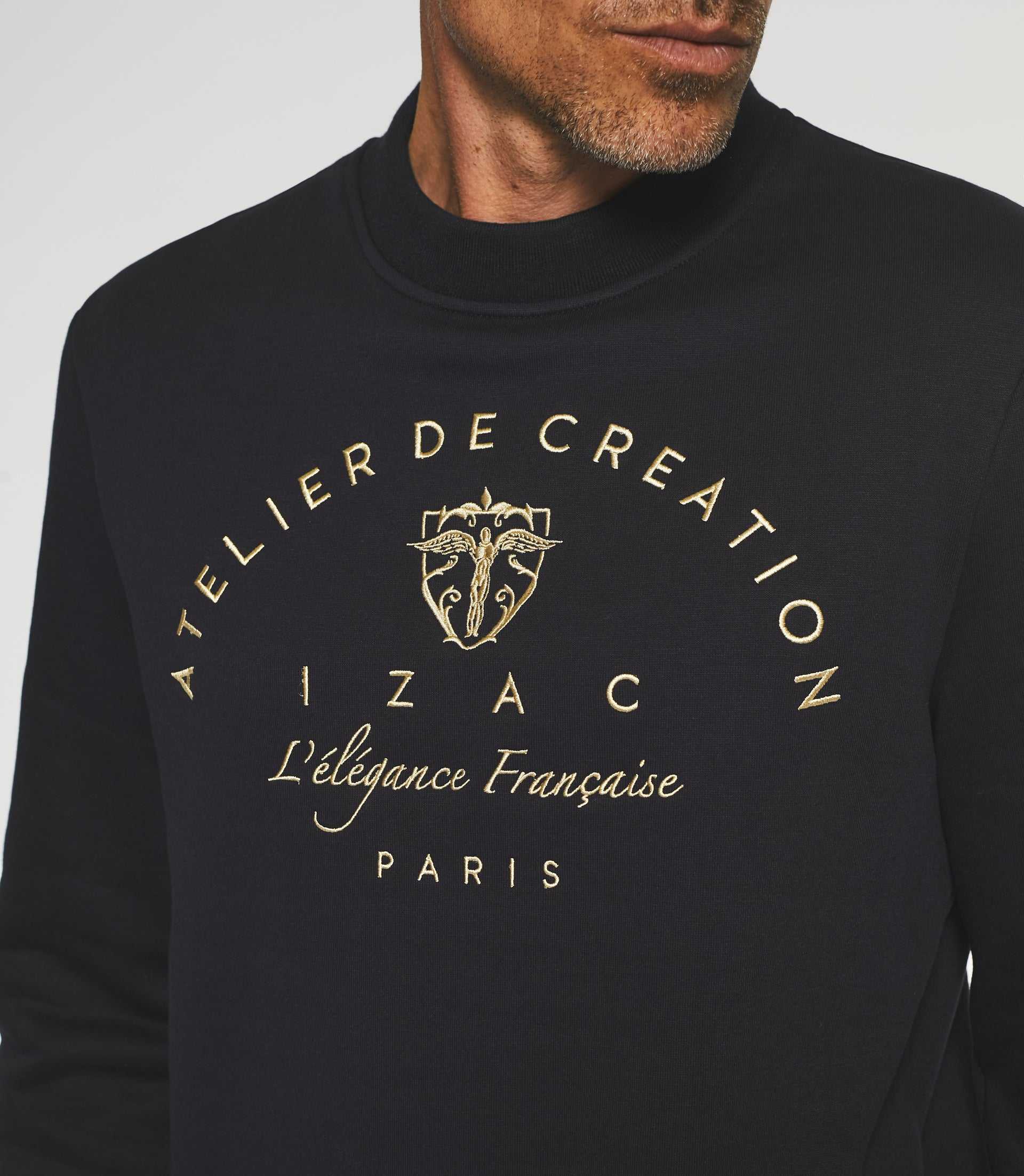 Sweat avec logo brodé marine SWBALI - Image 3