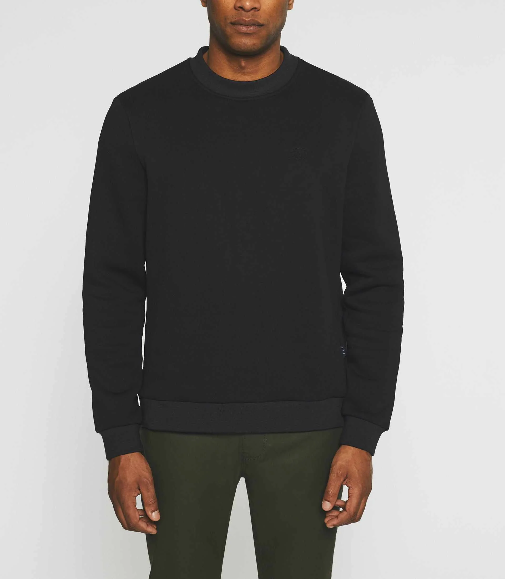 Sweat col rond uni noir SWBENJI - Image 2