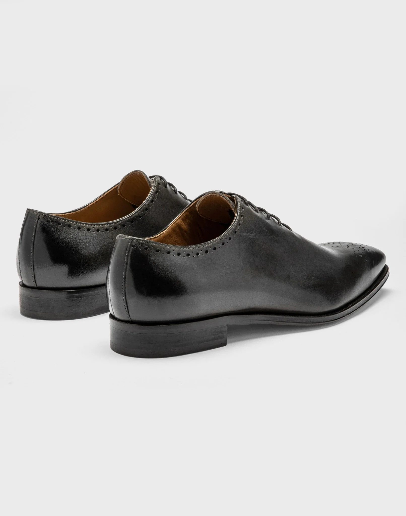 Richelieu en cuir gris - Image 2