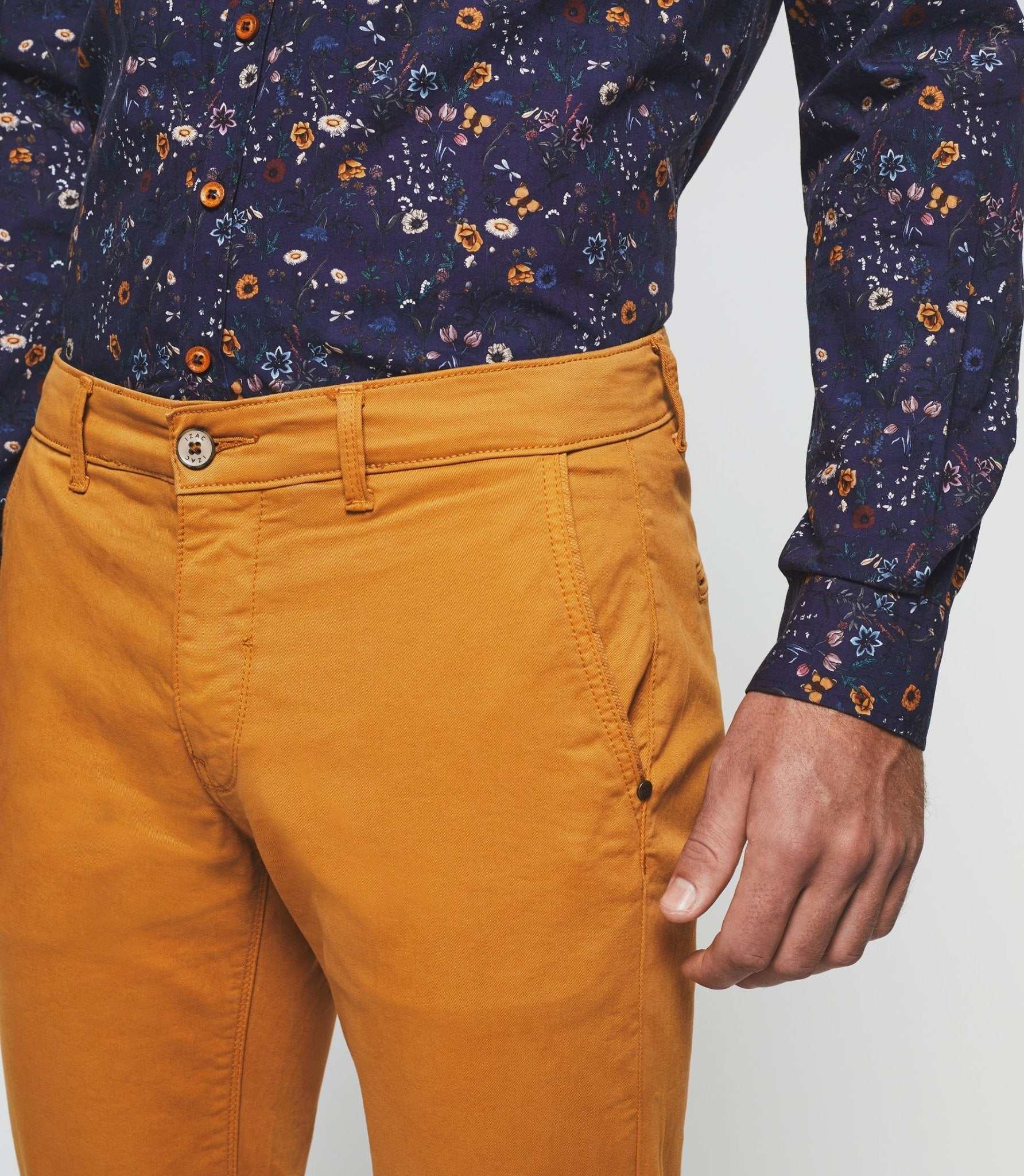 Pantalon casual slim camel "Pachelor" - Image 2