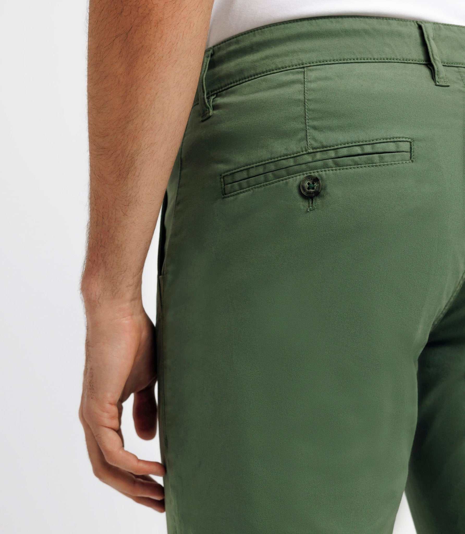 Pantalon casual stretch vert - Image 3