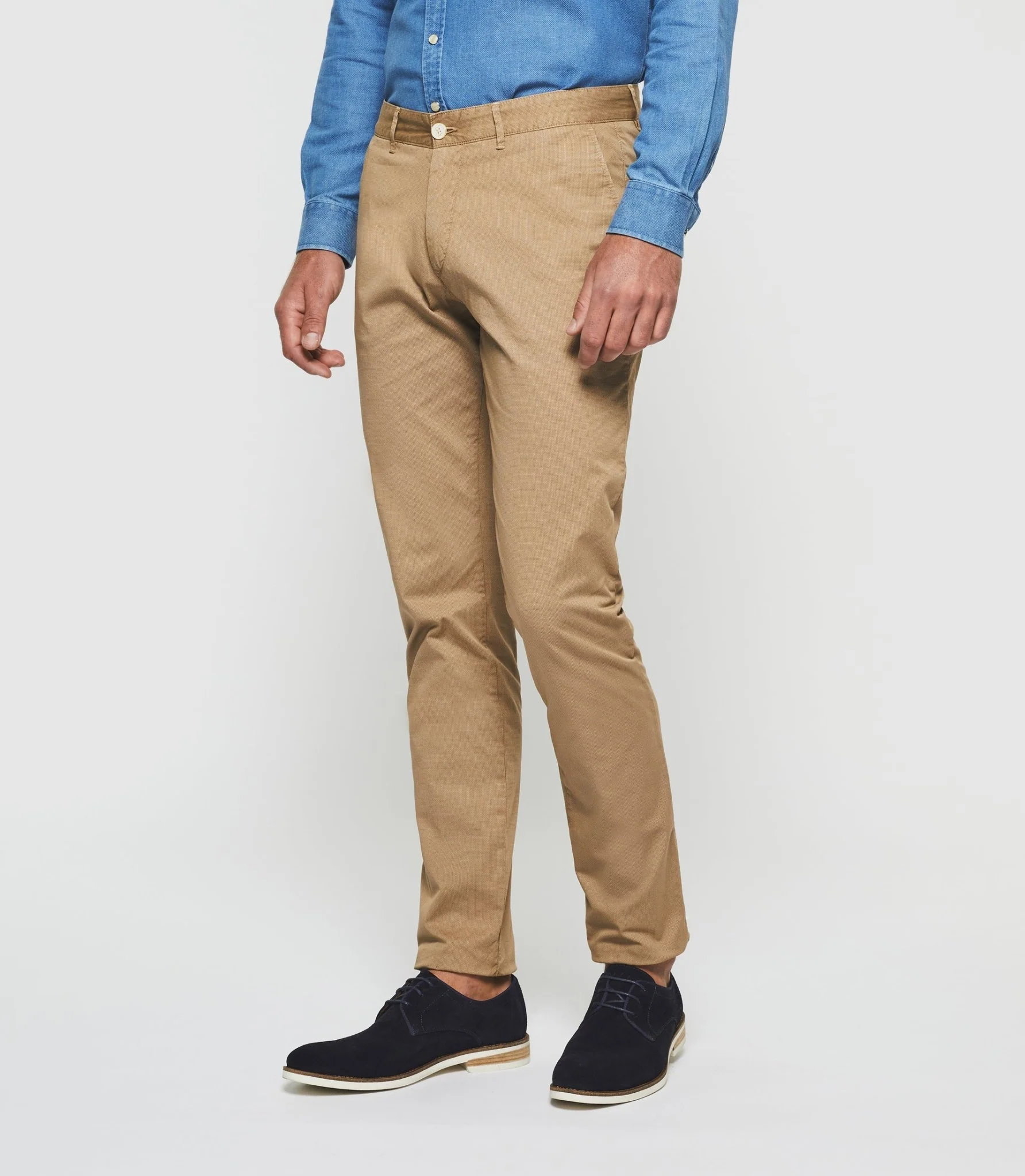 Pantalon slim beige "Perline" - Image 3