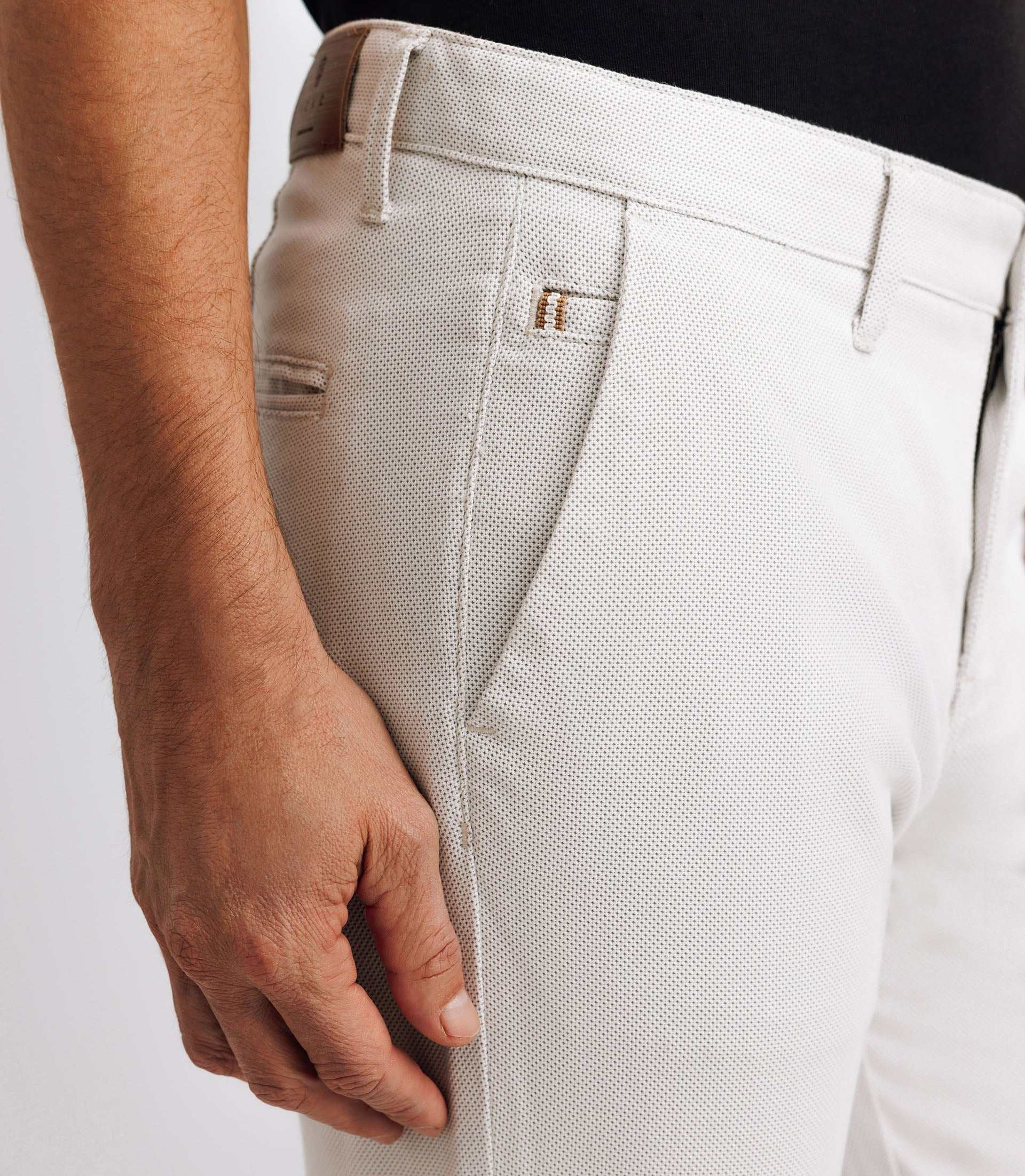 Pantalon casual beige clair - Image 2