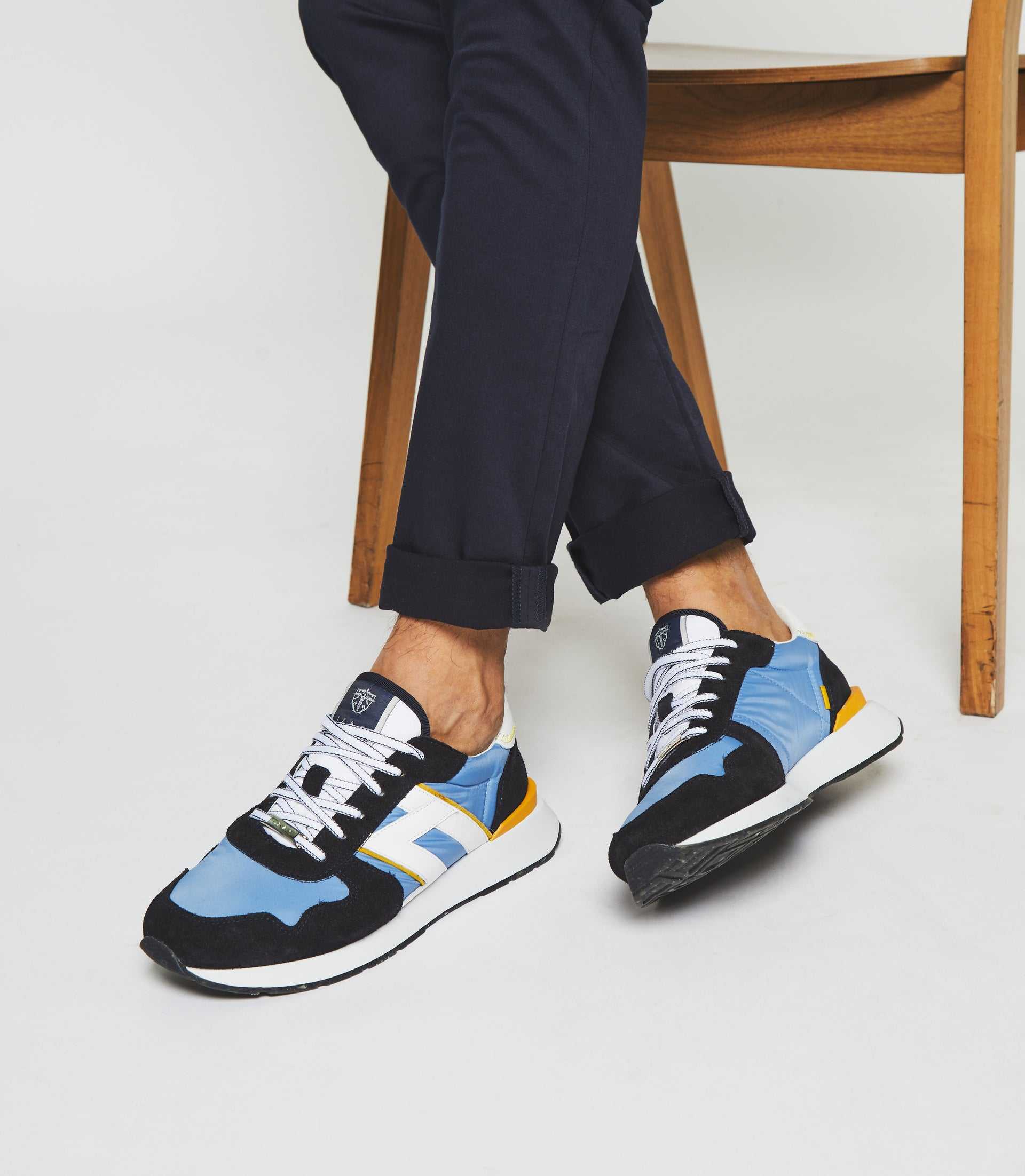 Sneakers bleu ciel et marine "Edisson" - Image 6
