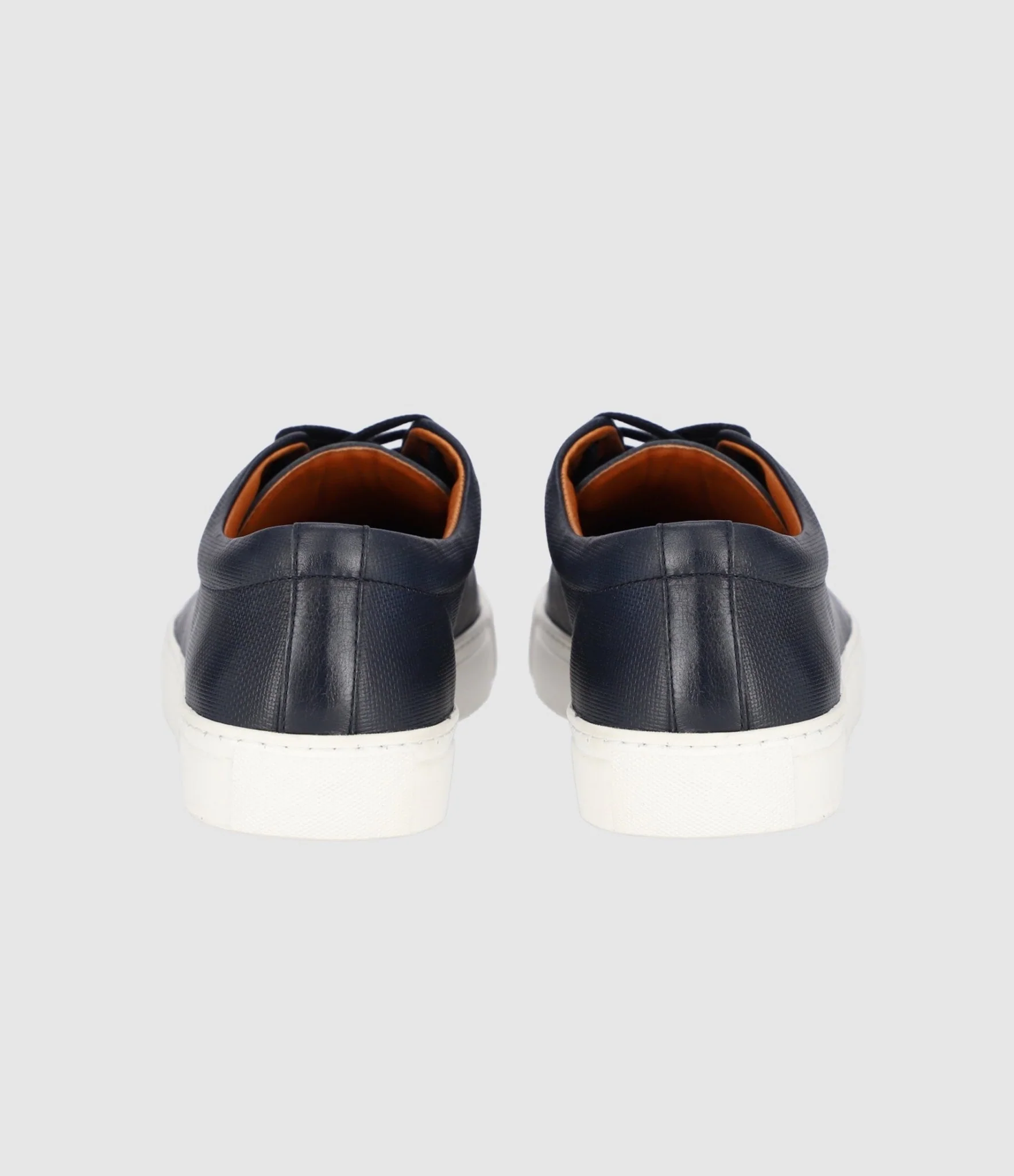 Sneakers cuir texturé marine OAK - Image 4