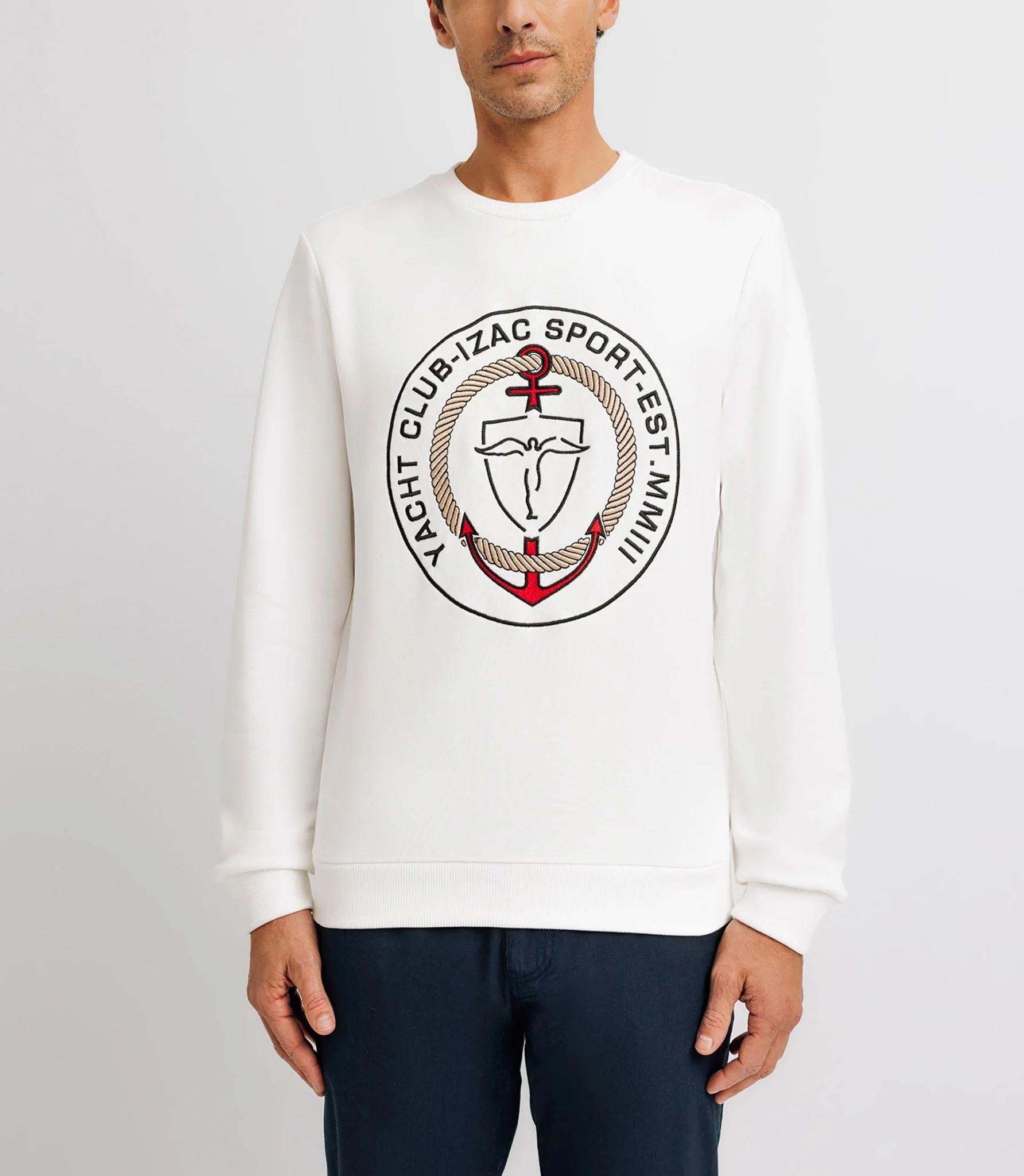 Pull sweat avec patch écru - Image 4