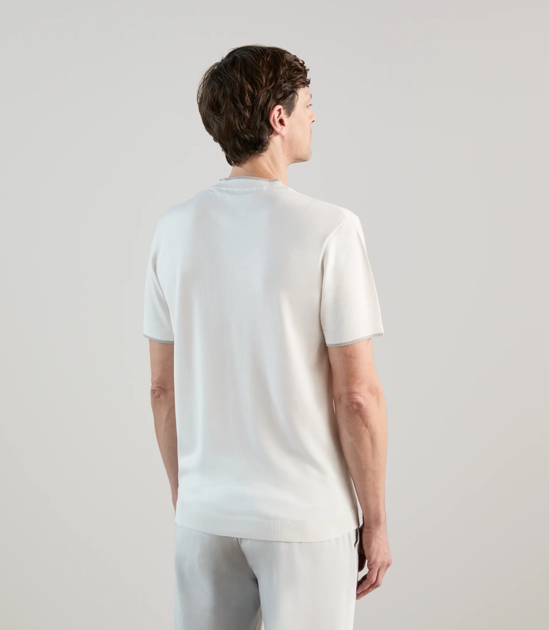 T-shirt à manches courtes en maille écru - Image 3