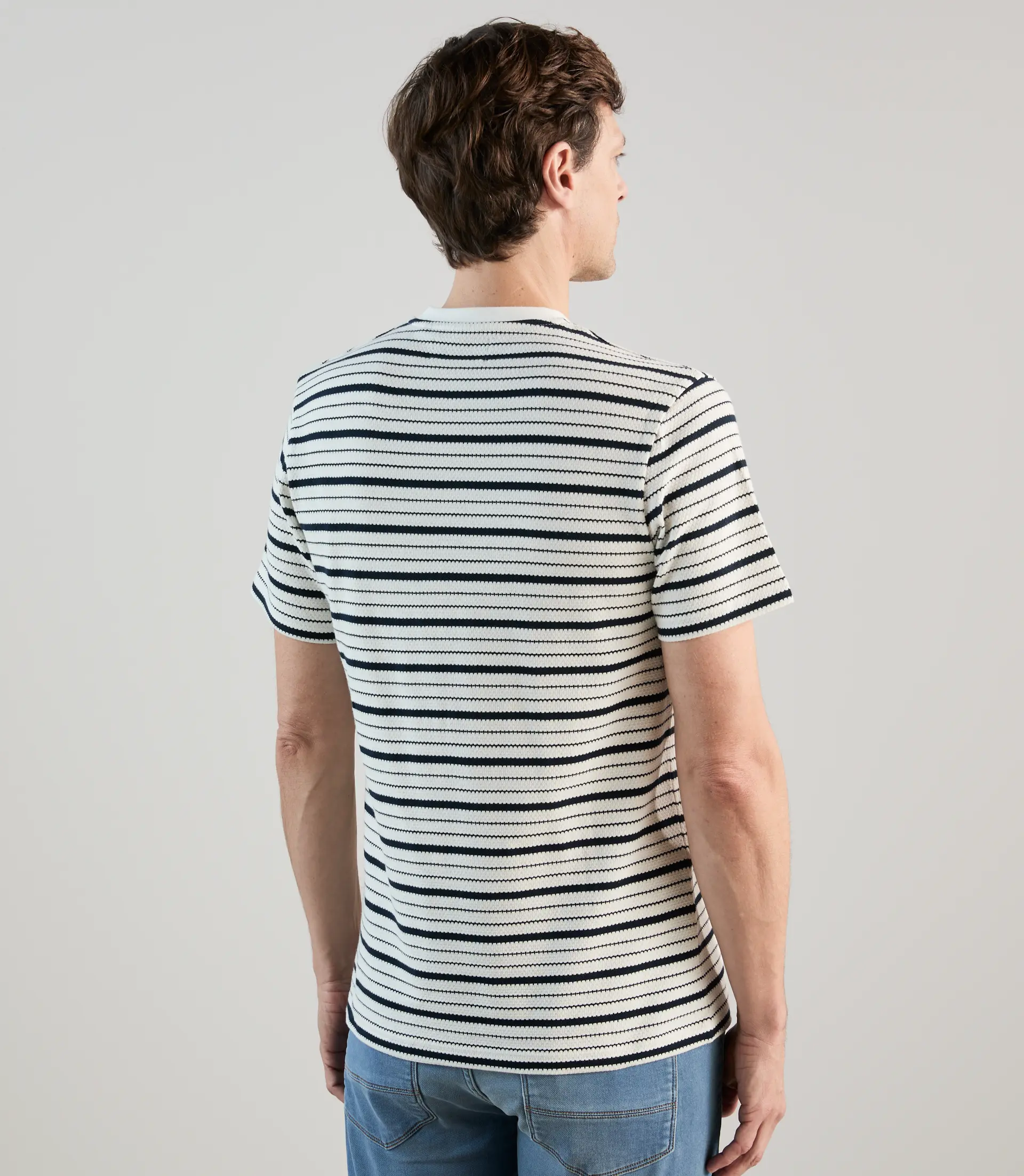 T-shirt à manches courtes rayé marine - Image 3