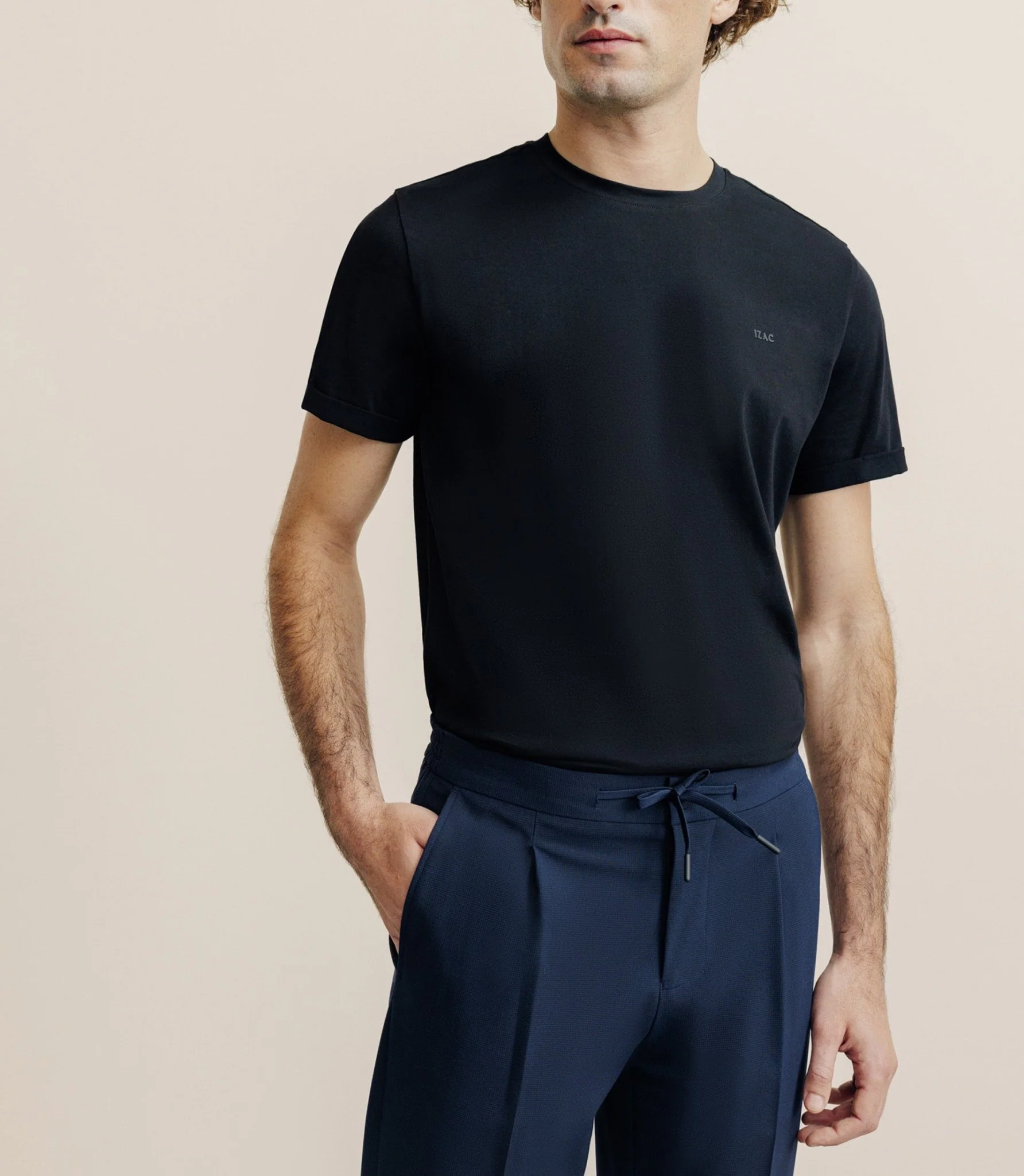 T-shirt col rond noir