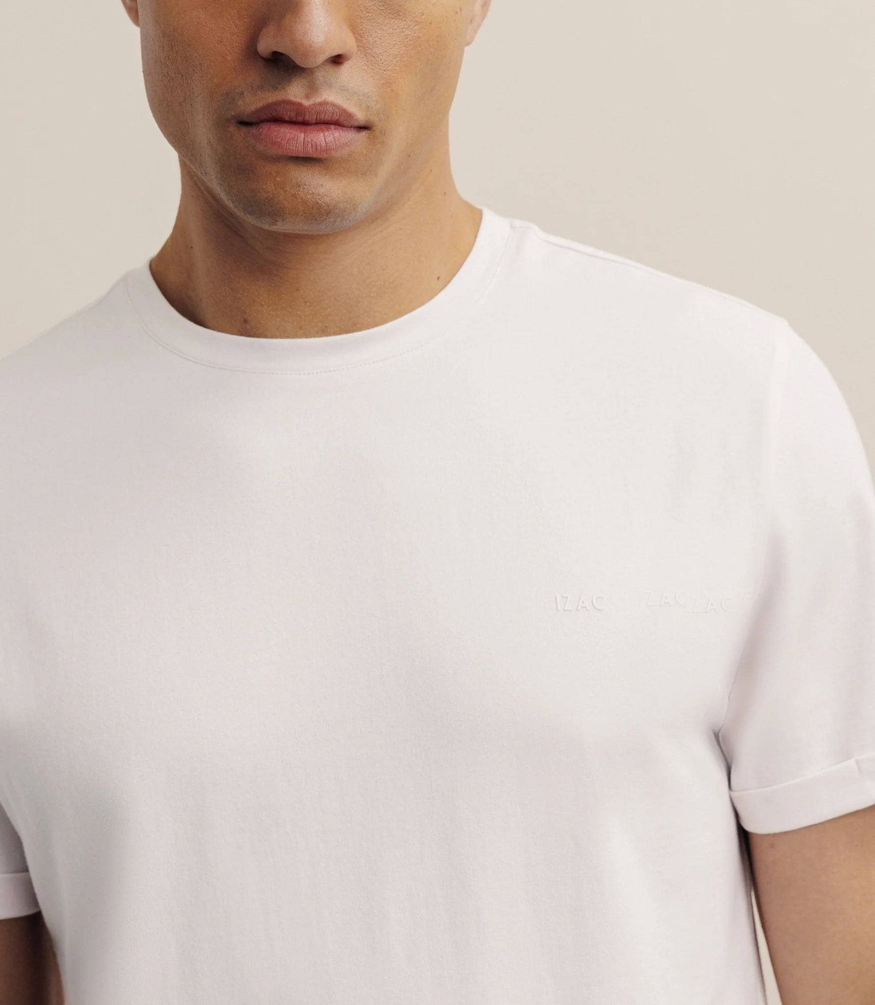 T-shirt col rond rose - Image 2