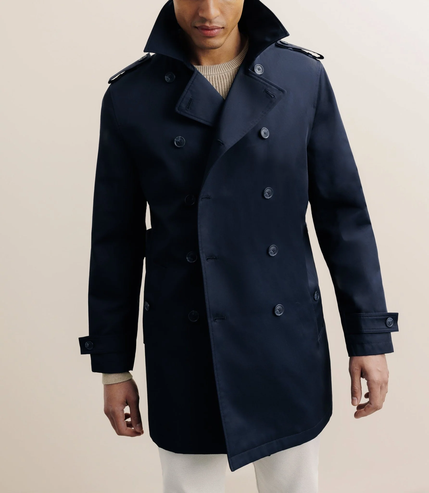 Trench croisé marine