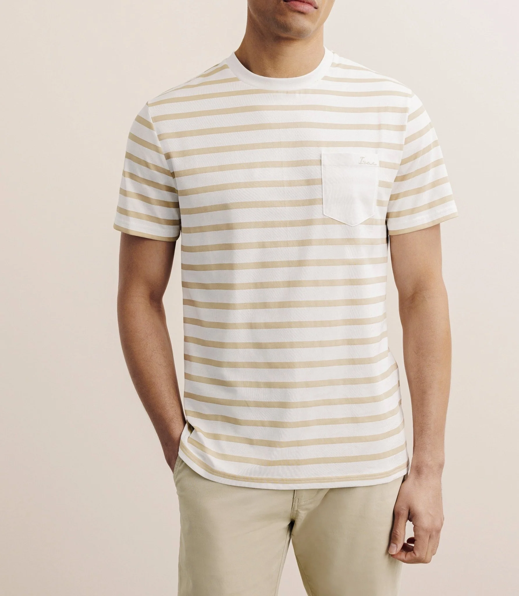 T-shirt marinière camel