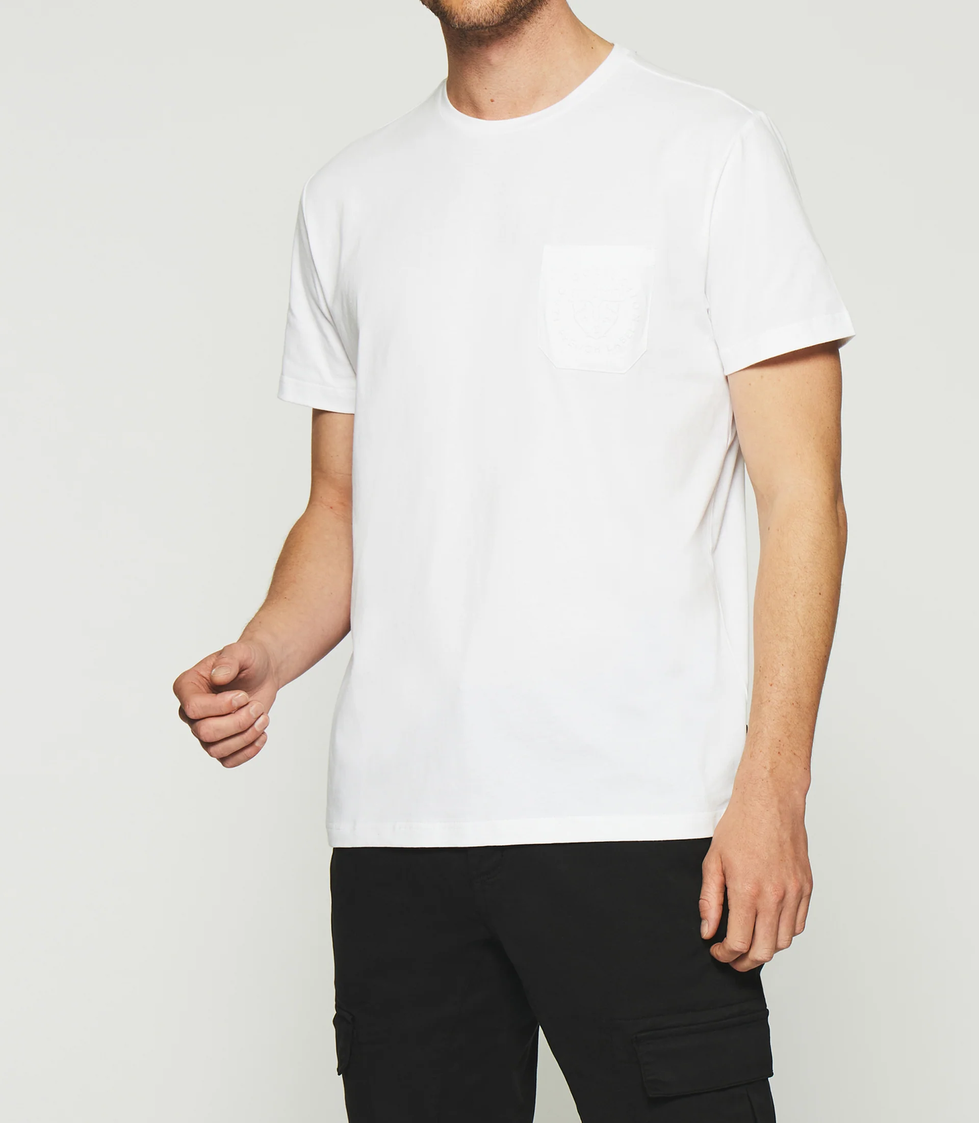 T-shirt Ă manches courtes uni blanc GABRIEL - Image 2