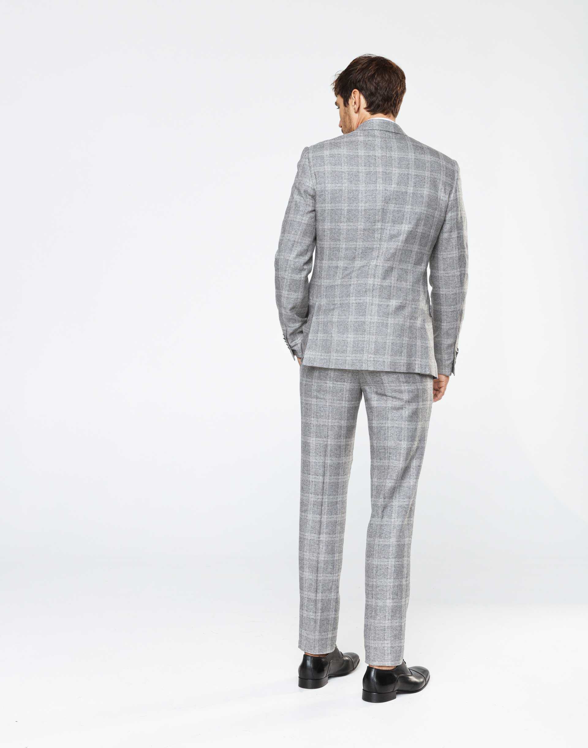 Veste carreaux-fenêtre gris - Image 2