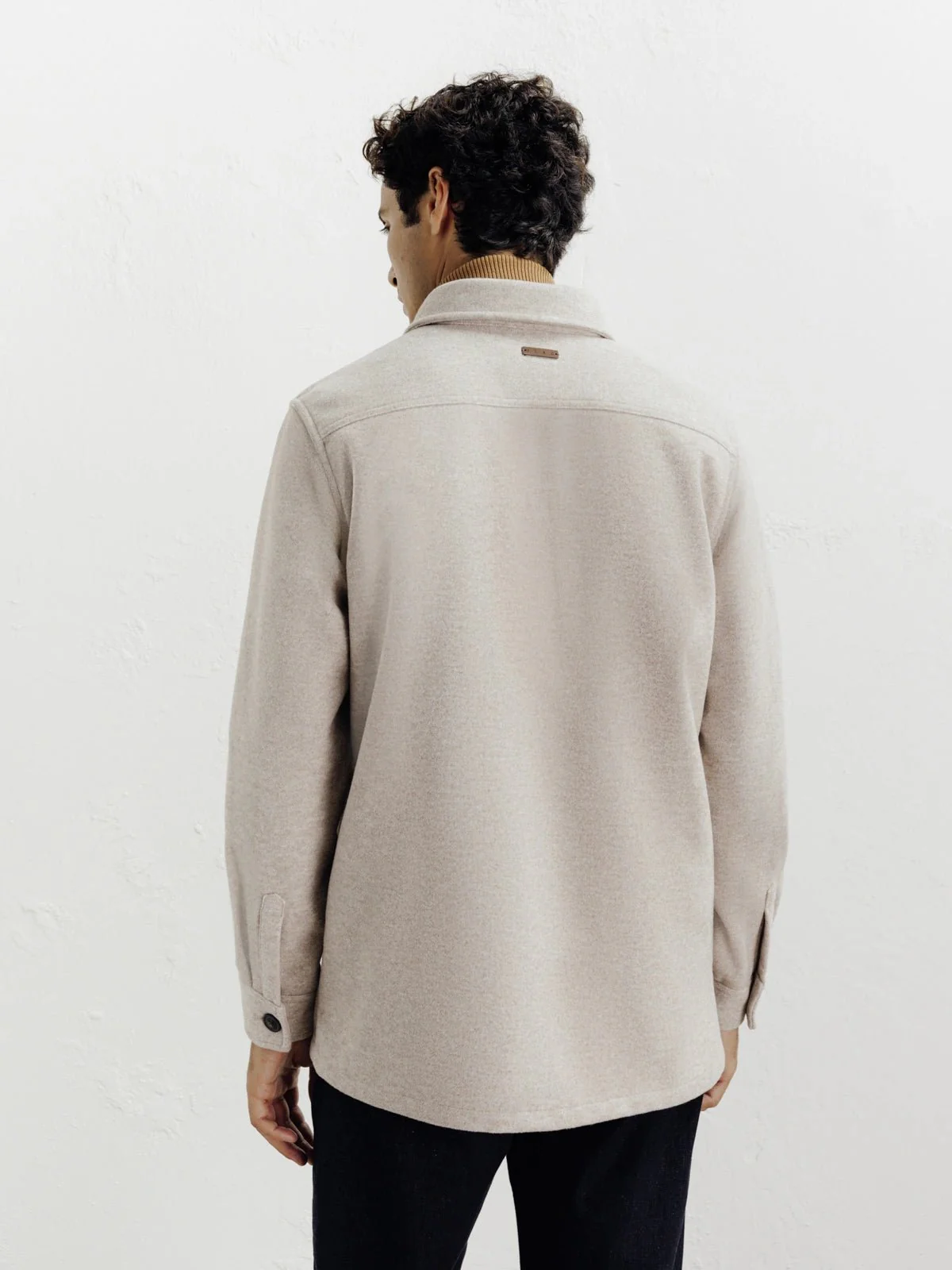 Veste casual col chemise beige - Image 4