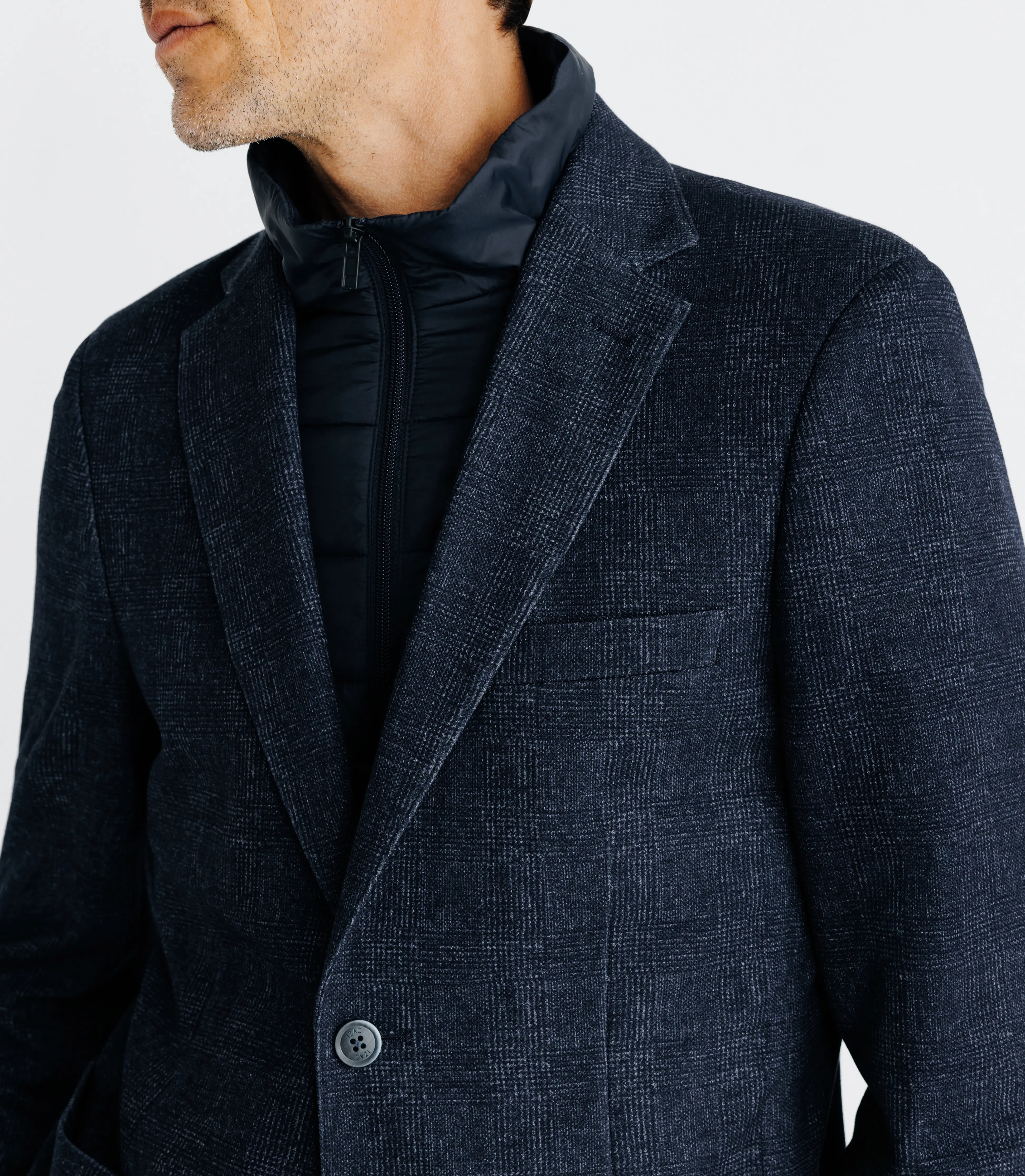 Veste casual en maille marine - Image 3