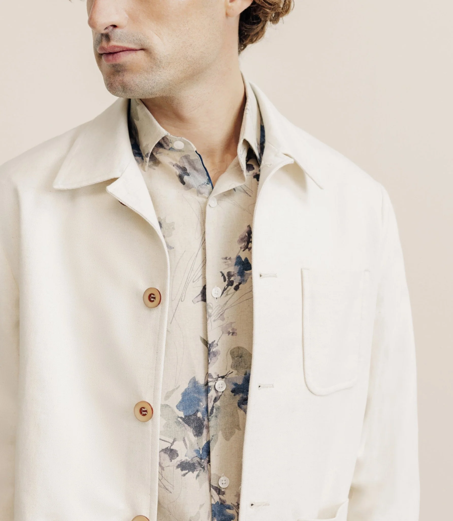 Veste col chemise écrue - Image 2