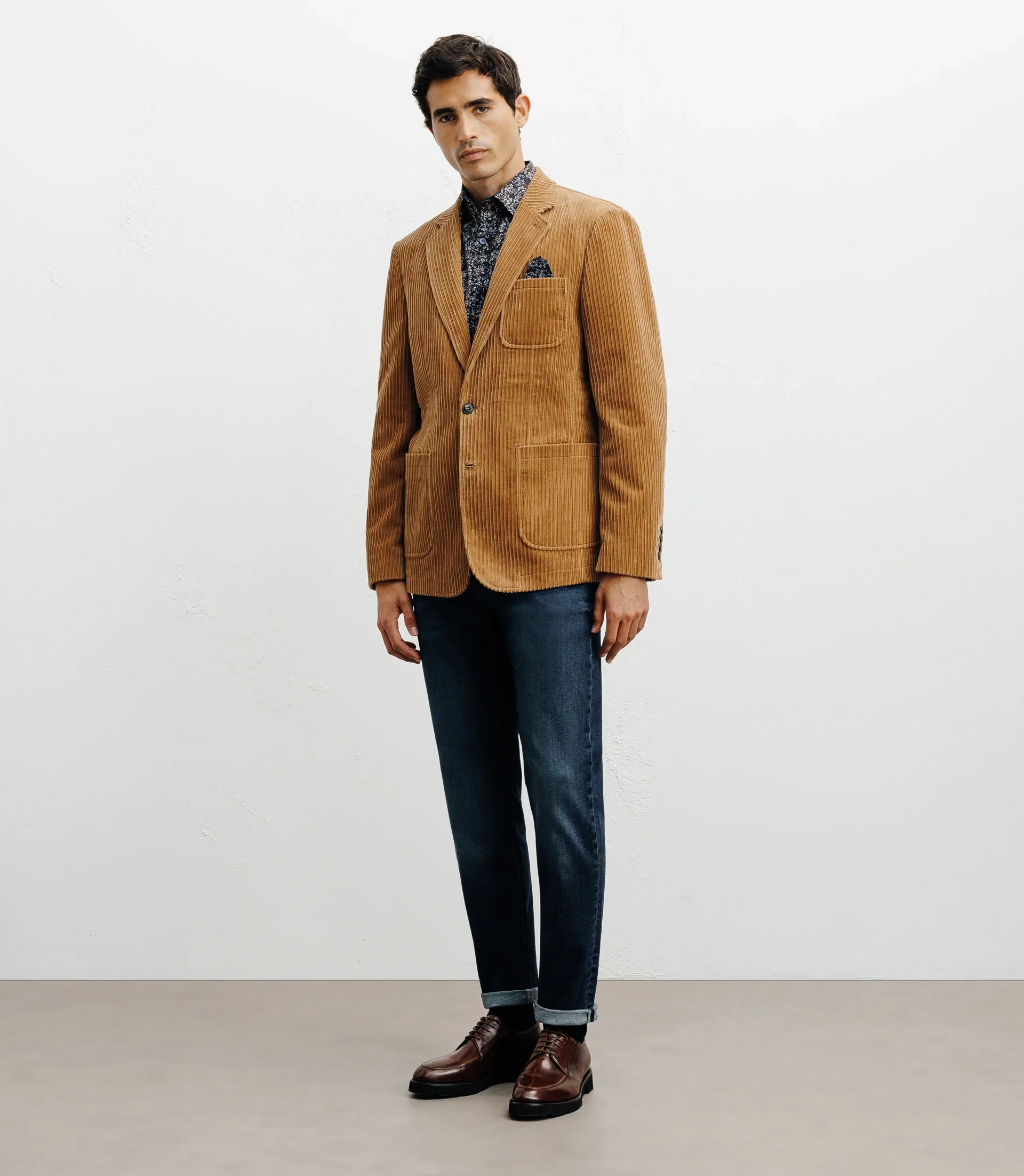 Veste en velours côtelé camel - Image 3