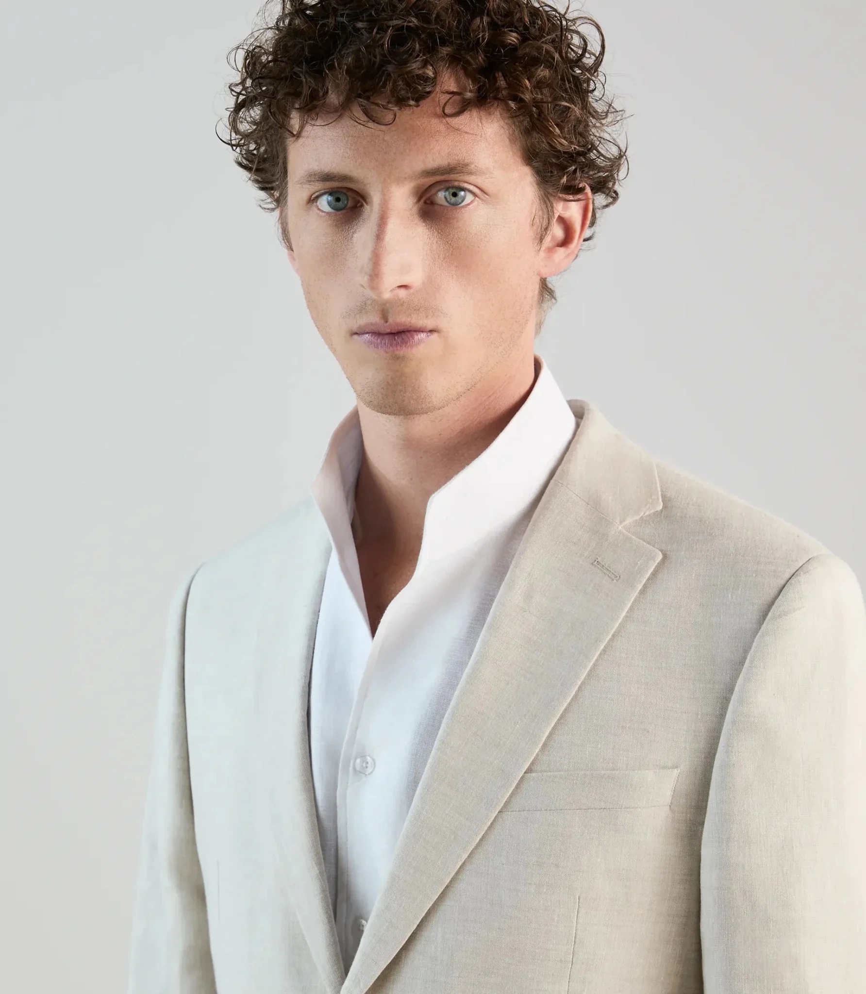 Veste ville 100% lin beige - Image 2